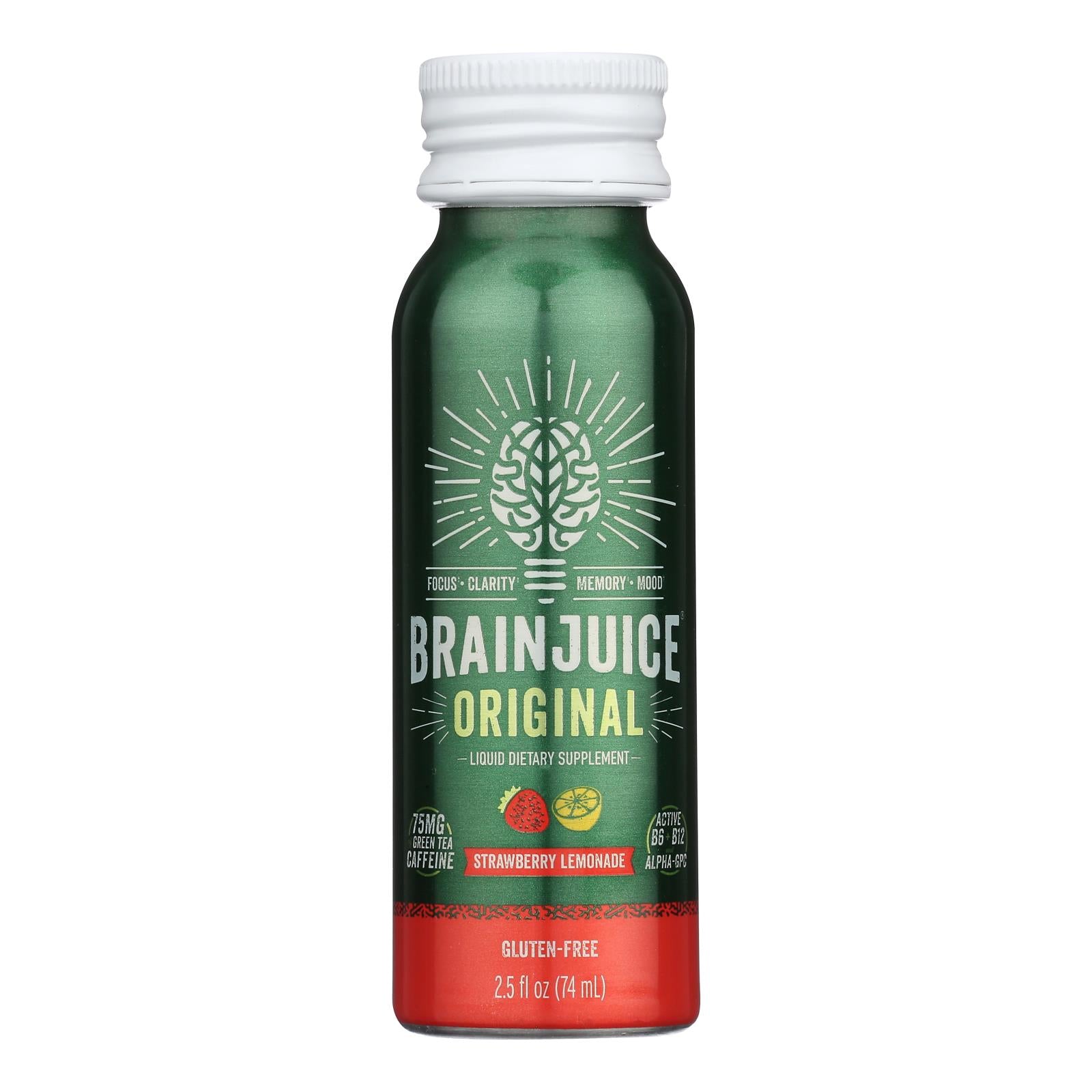 Brain Juice - Brain Juice Strawberry Lemonade - Case Of 12 - 2.5 Fl Oz