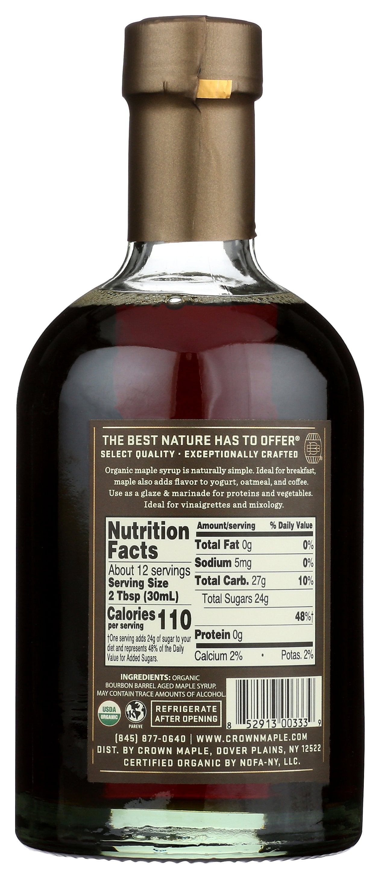 CROWN MAPLE SYRUP BOURBON BARREL ORG - Case of 6