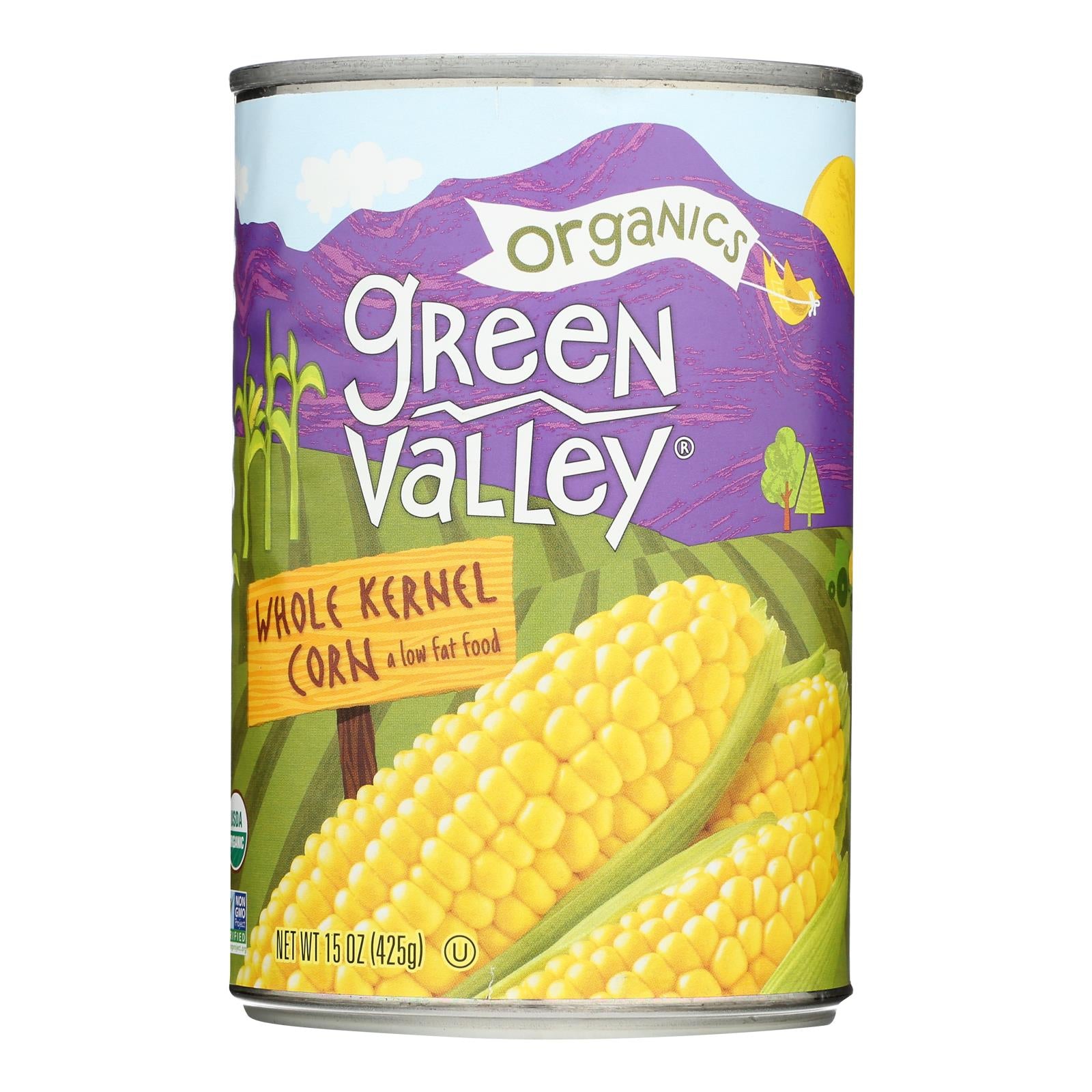 Green Valley Organics - Corn Whole Kernel Sweet - Case of 12-15 OZ