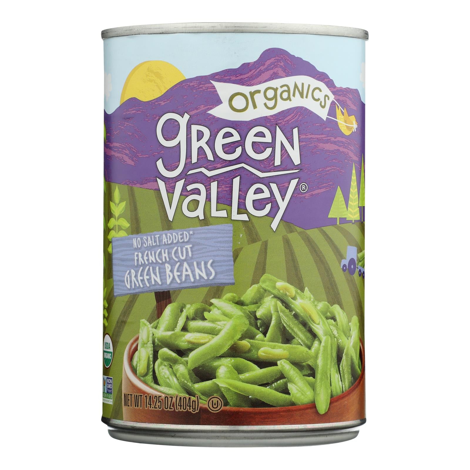 Green Valley Organics - Green Beans French Style - Case of 12-14.25 OZ