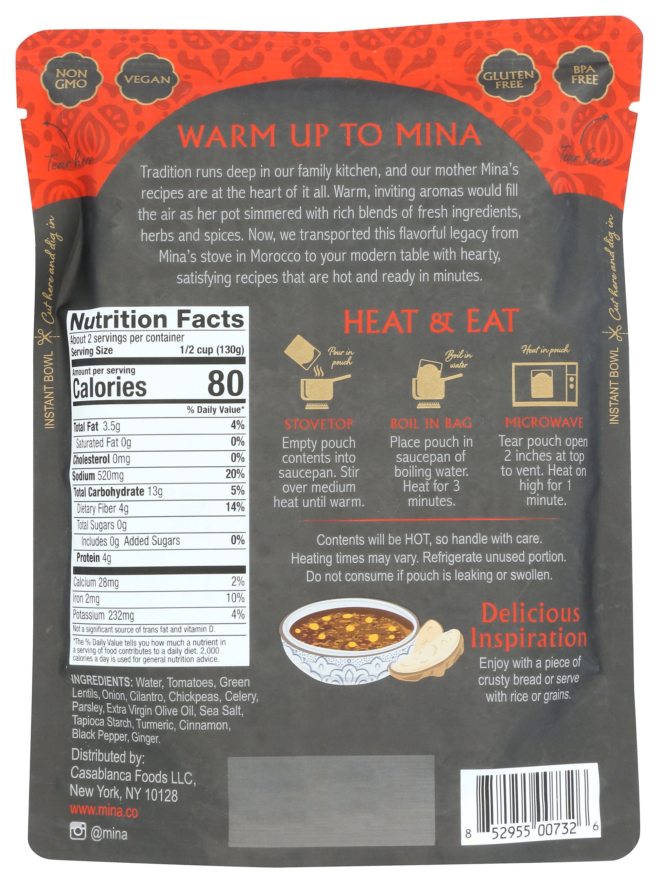 MINA SOUP CHICKPEA AND LENTIL - Case of 6