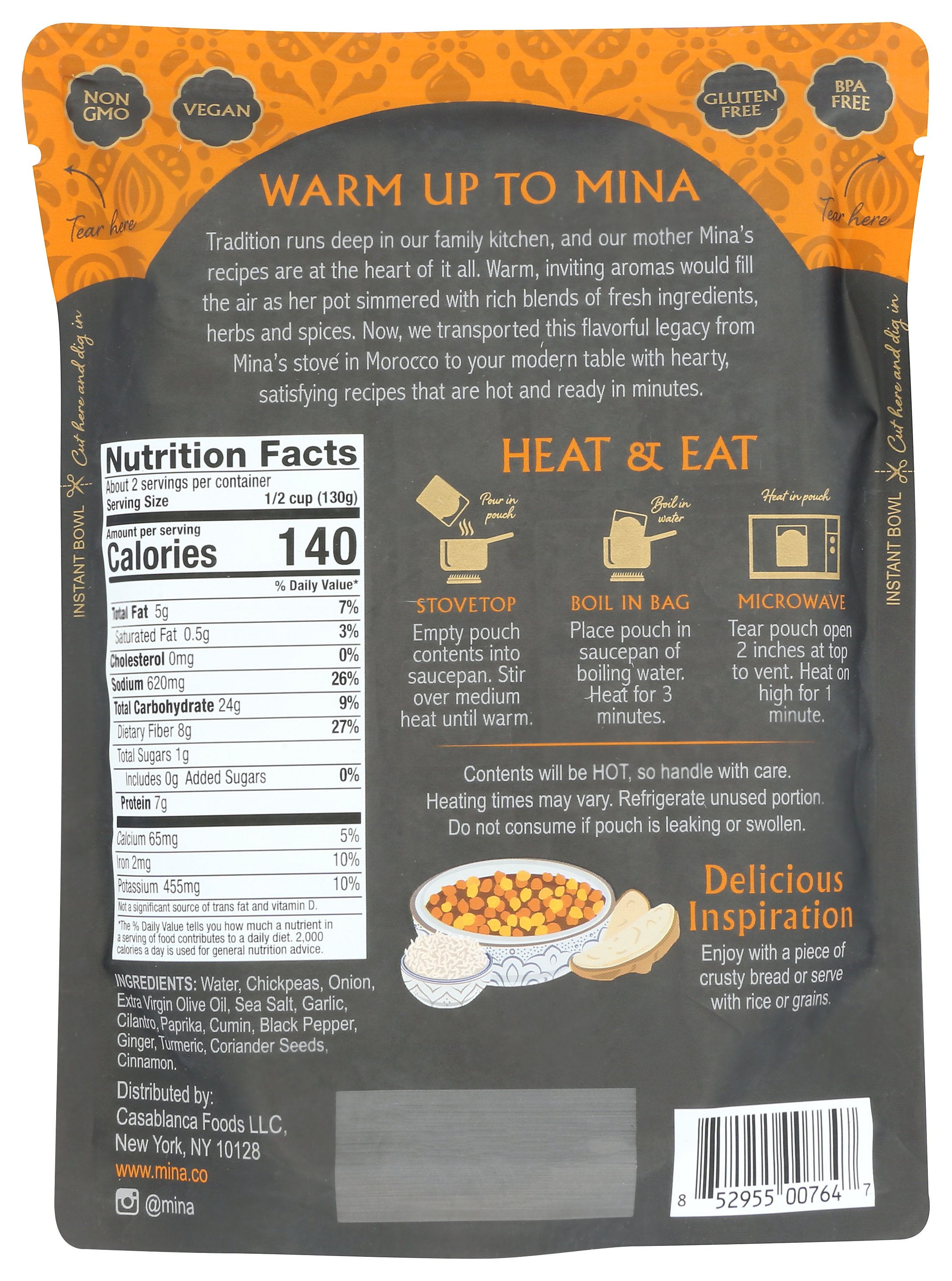 MINA STEW CHICKPEA MOROCCAN - Case of 6