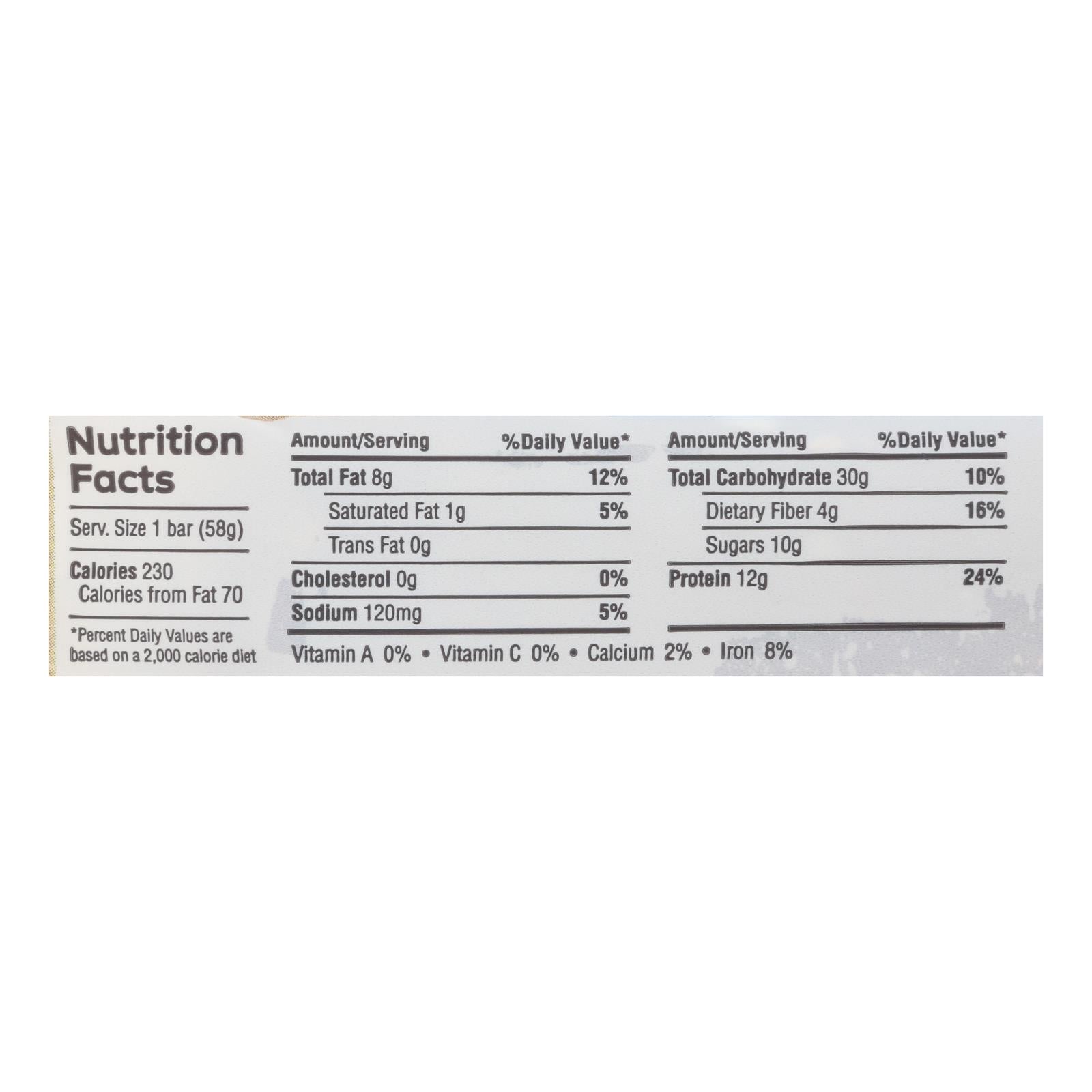 Gfb Nutrition Bars  - Case Of 12 - 2.05 Oz