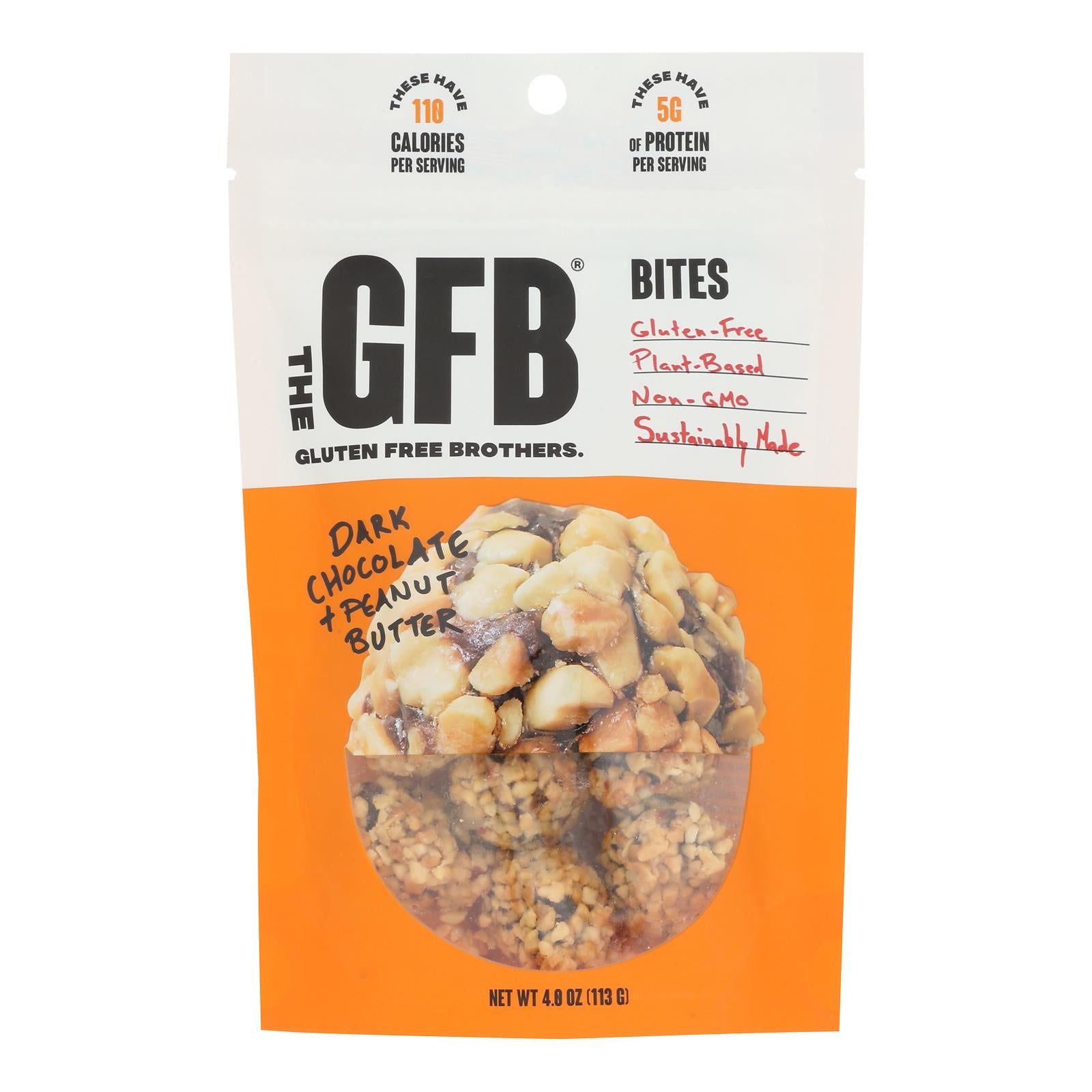 The Gfb Dark Chocolate Peanut Butter Bites  - Case Of 6 - 4 Oz