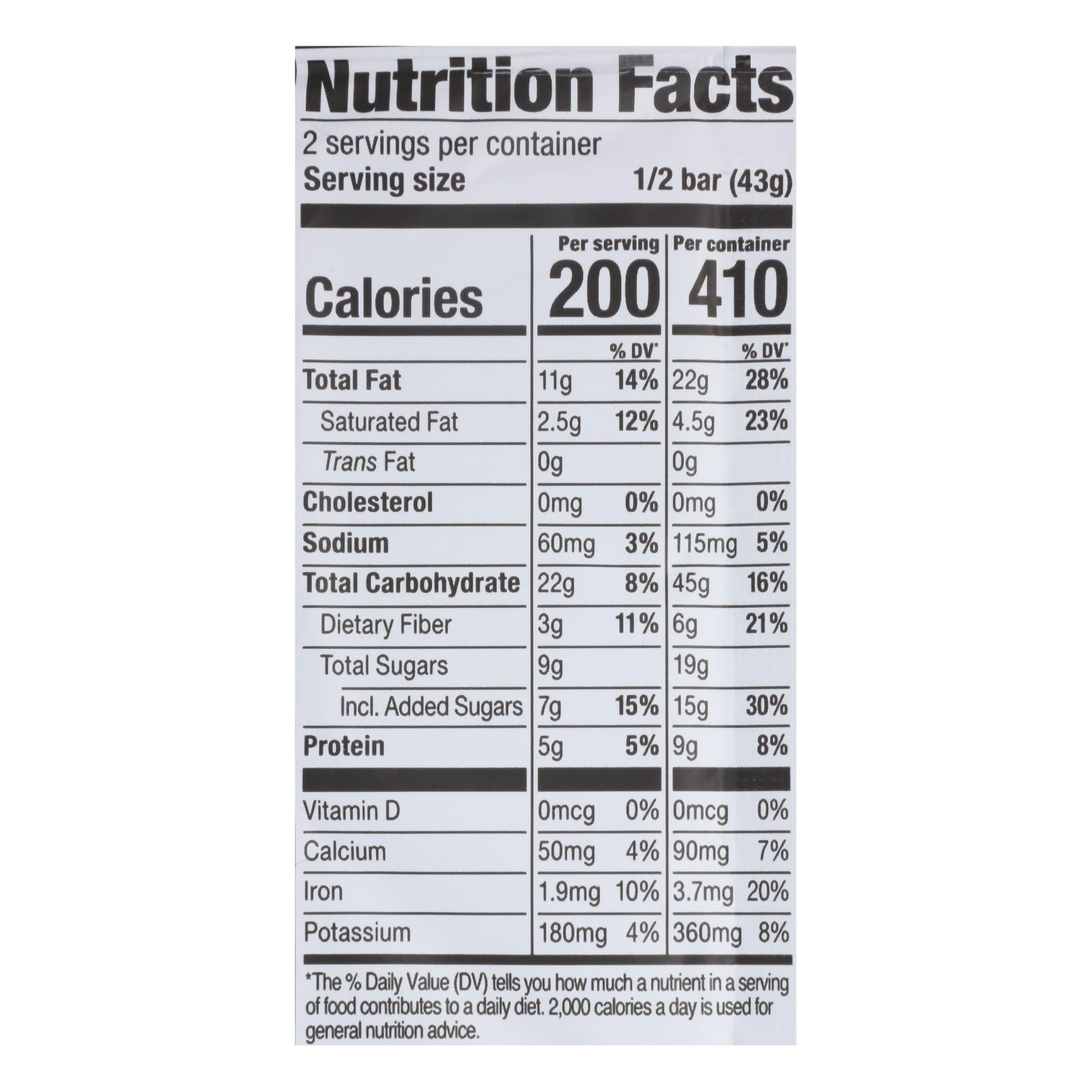 Probar Meal Bar Oatmeal Chocolate Chip  - Case of 12 - 3 OZ