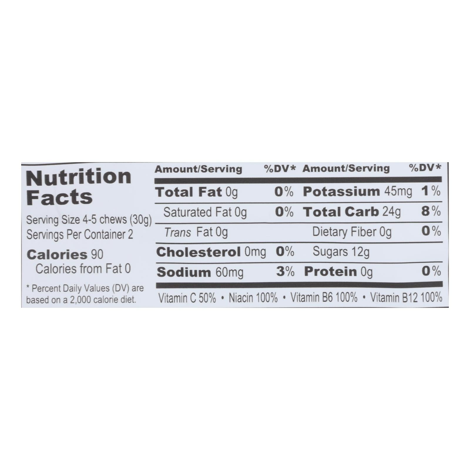 Probar Bolt Energy Chews - Organic Orange - 2.1 oz - Case of 12