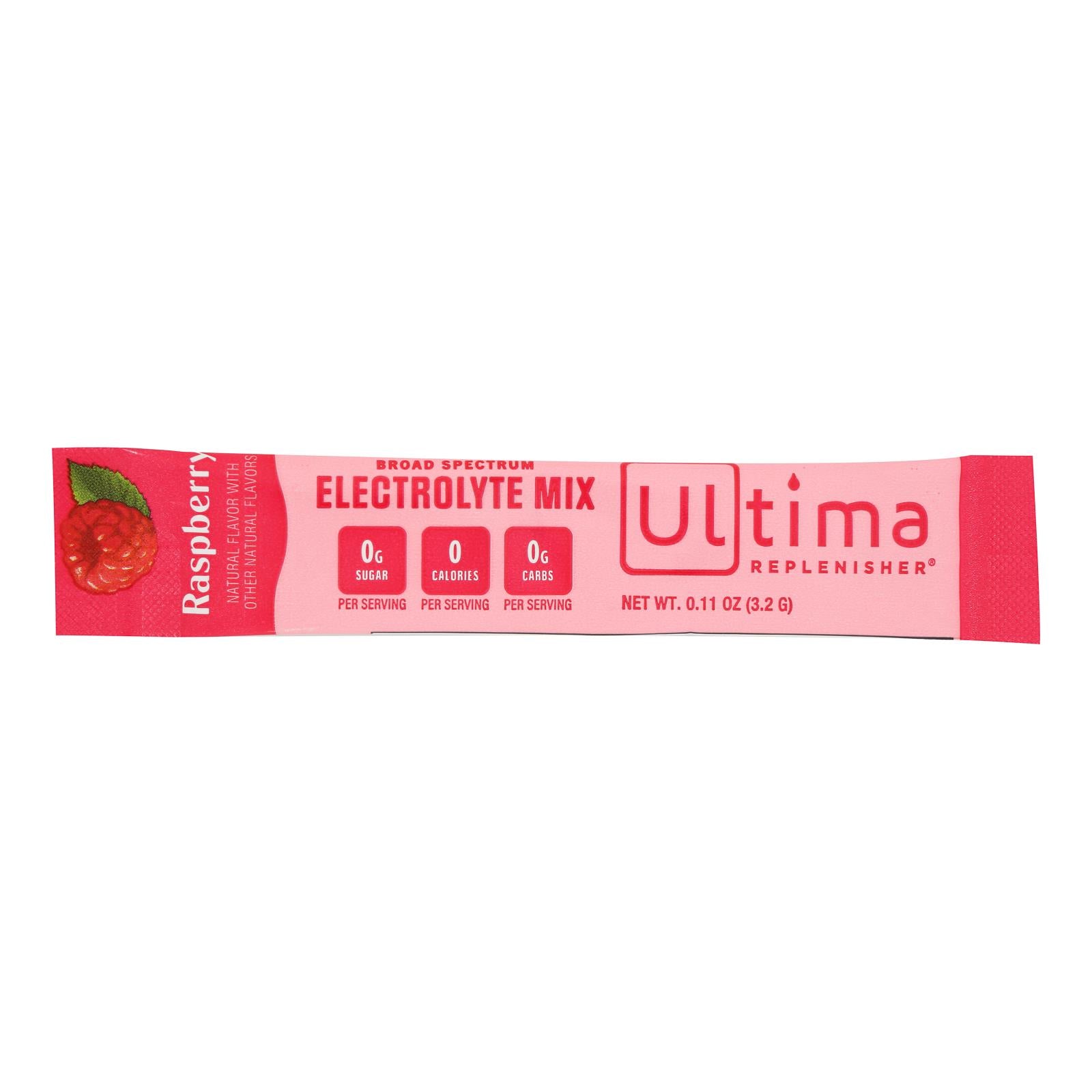 Ultima Replenisher - Electrolyte Powder Raspberry - Case of 20-0.11 OZ