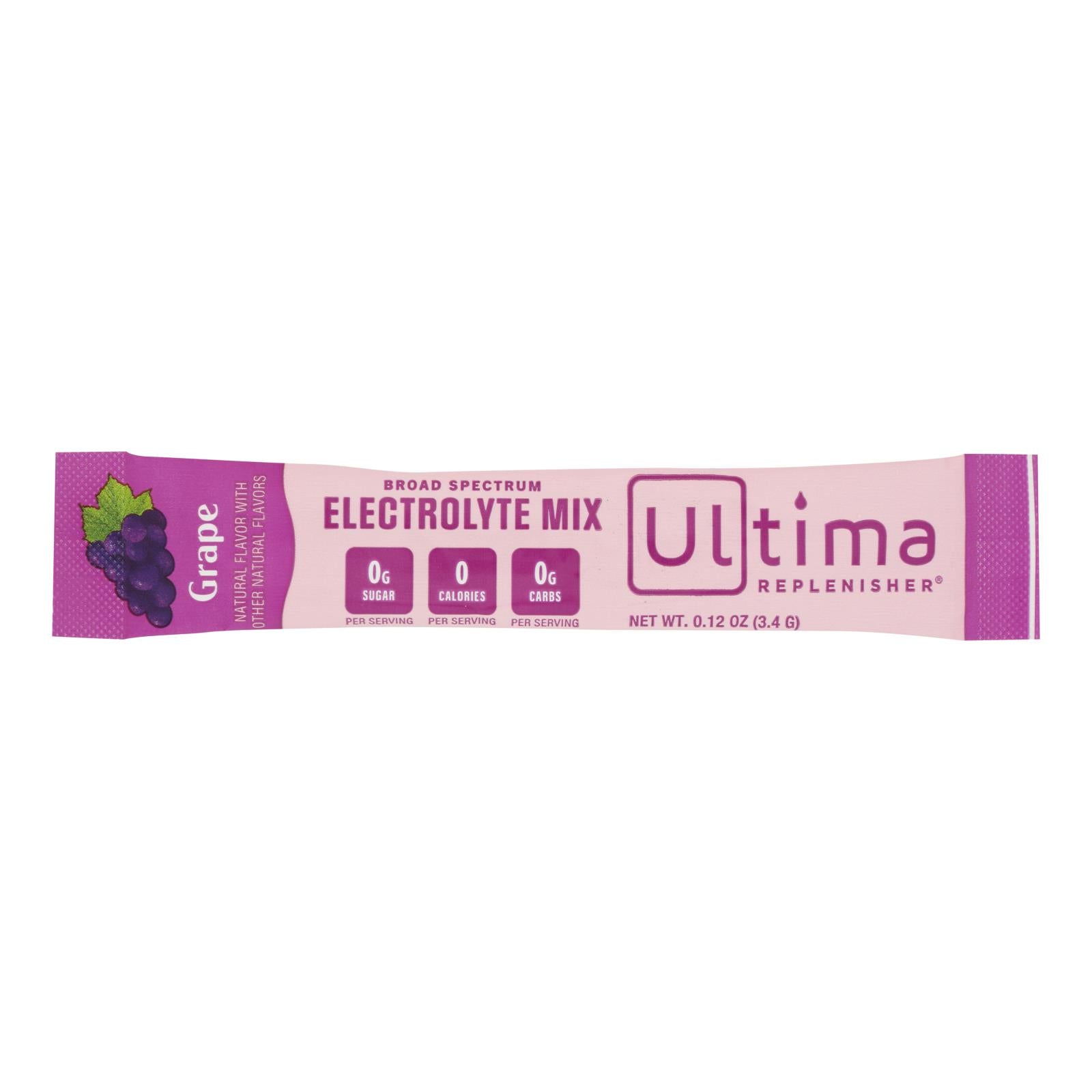 Ultima Replenisher - Electrolyte Powder Grape - Case of 20-0.12 OZ