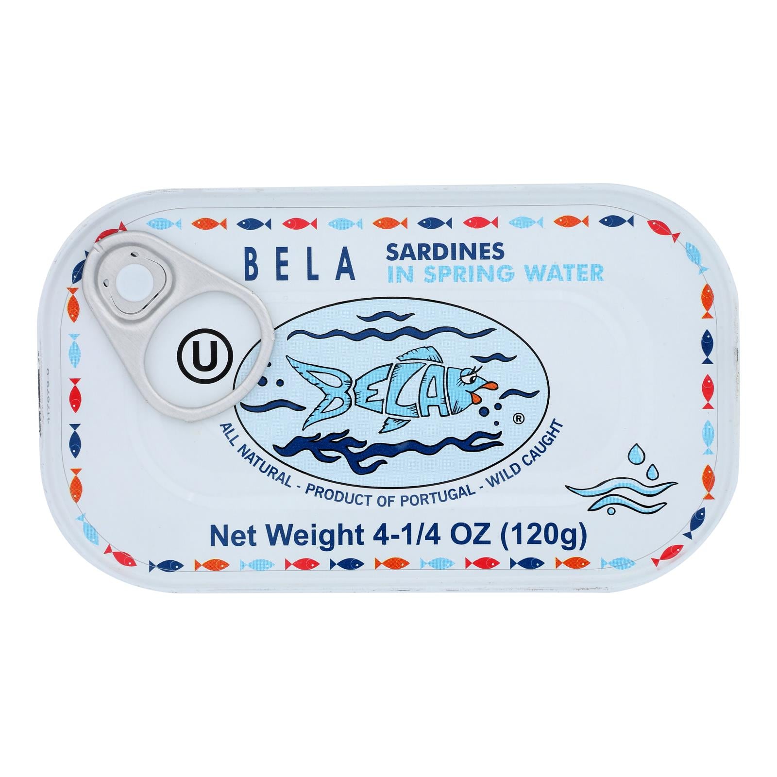 Bela - Olhao Sardines Spring Water - Case of 12 - 4.25 oz.