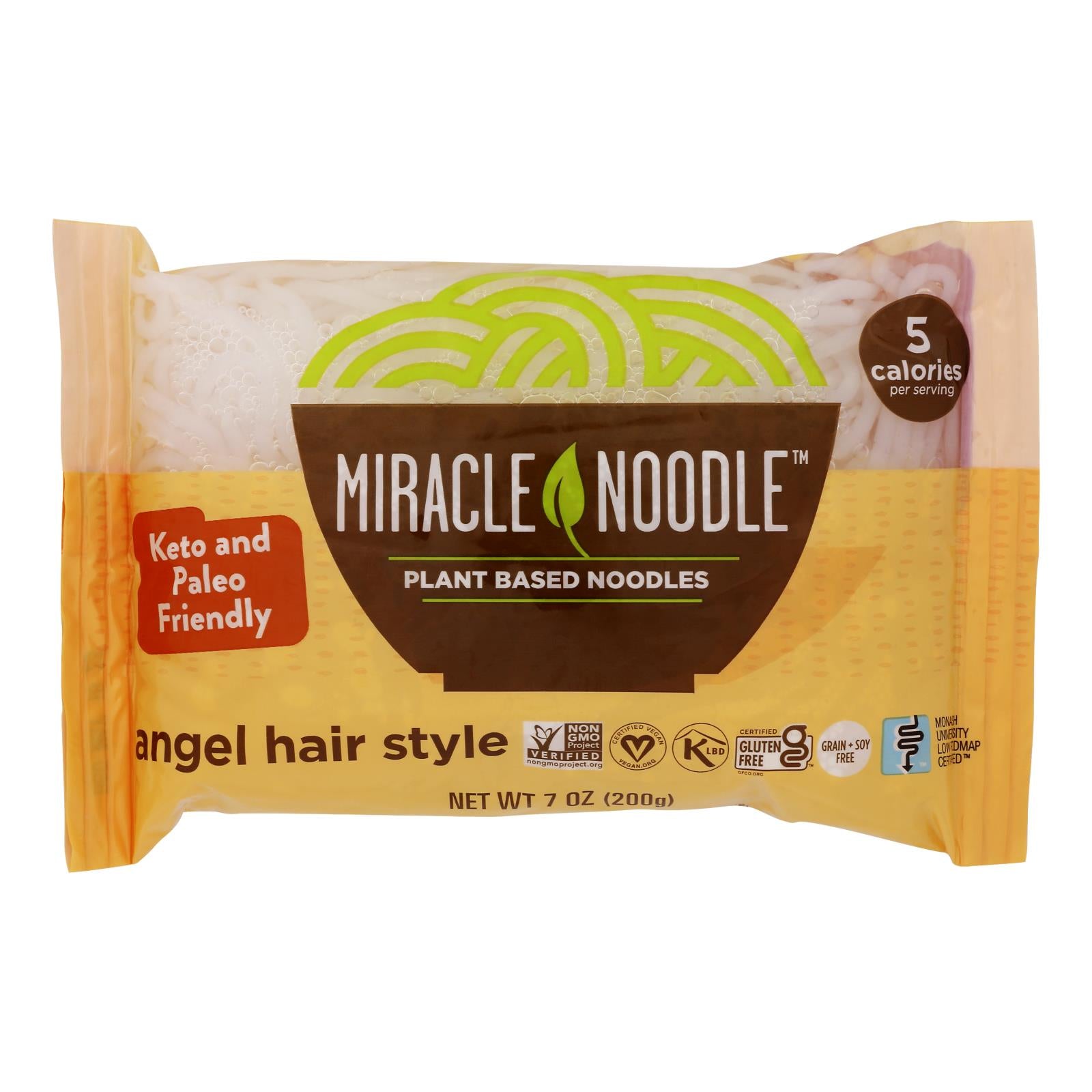 Miracle Noodle Pasta - Shirataki - Miracle Noodle - Angel Hair - 7 Oz - Case Of 6