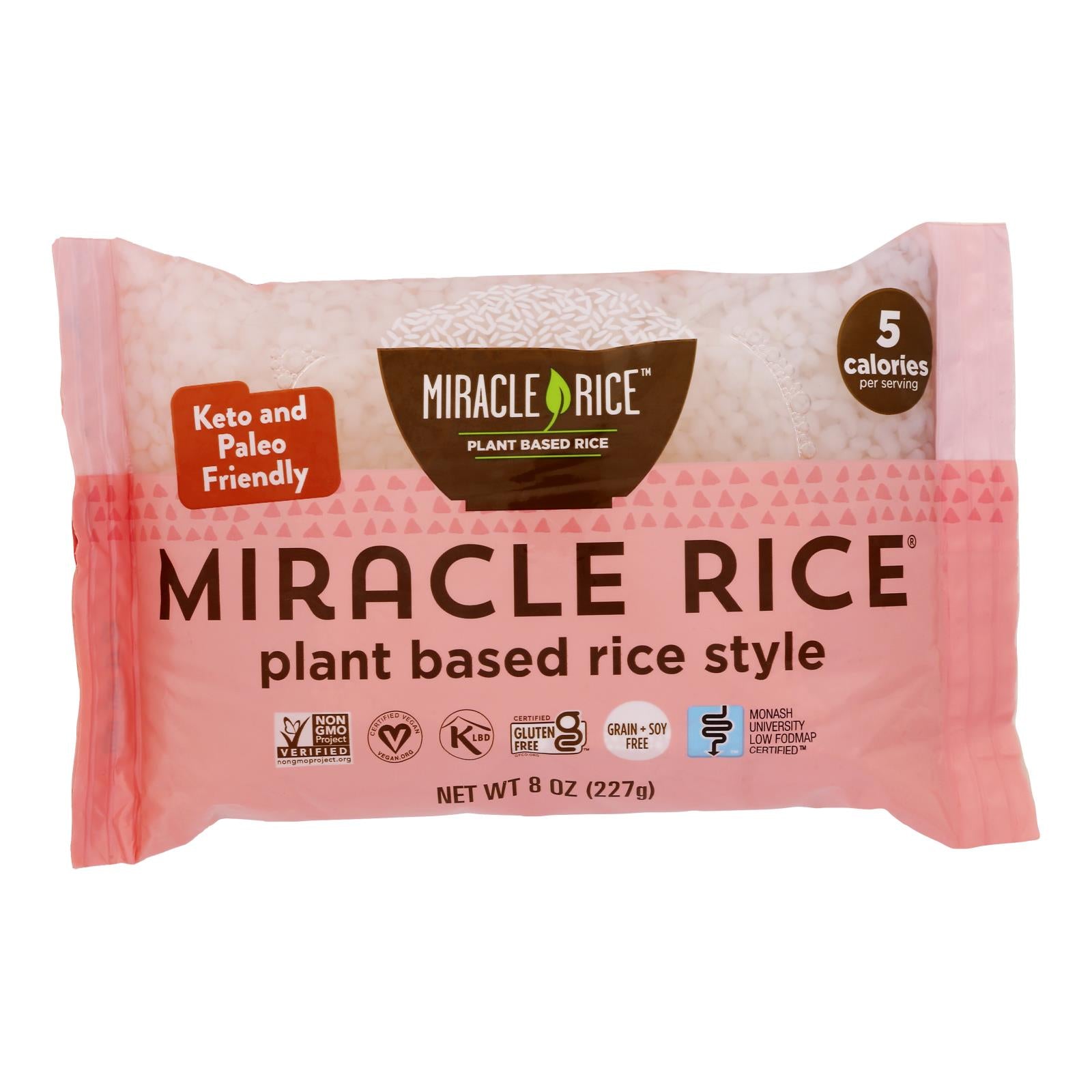 Miracle Noodle Rice - Shirataki - Miracle Rice - 8 Oz - Case Of 6