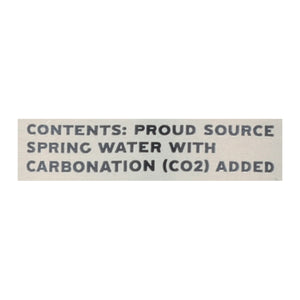 Proud Source - Water Spk Natural Spring - Case Of 12-25.3 Fz