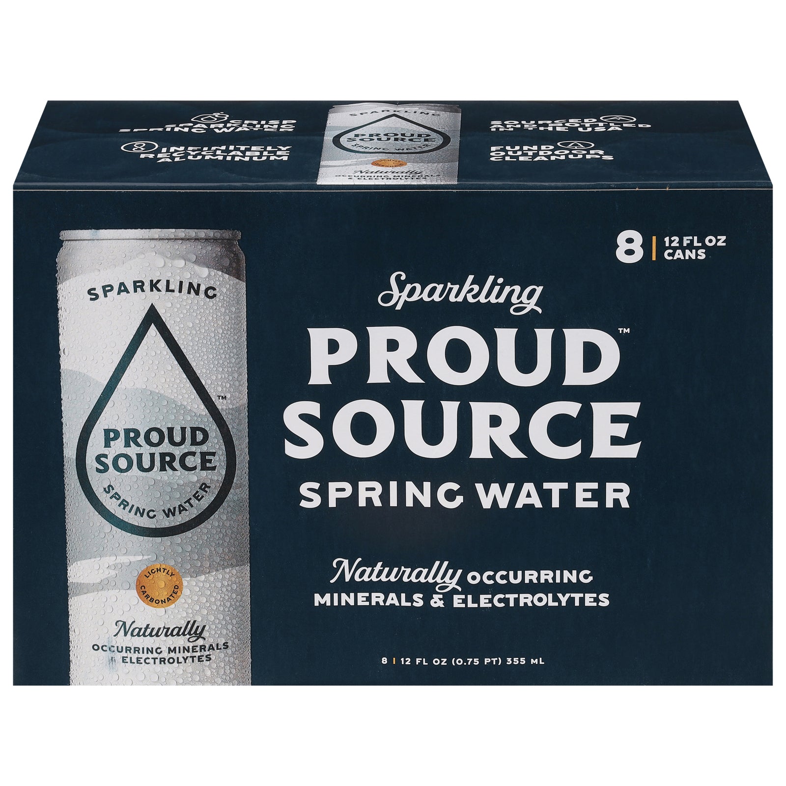 Proud Source - Water Spring Sparkling - Case of 3-8/12 FZ