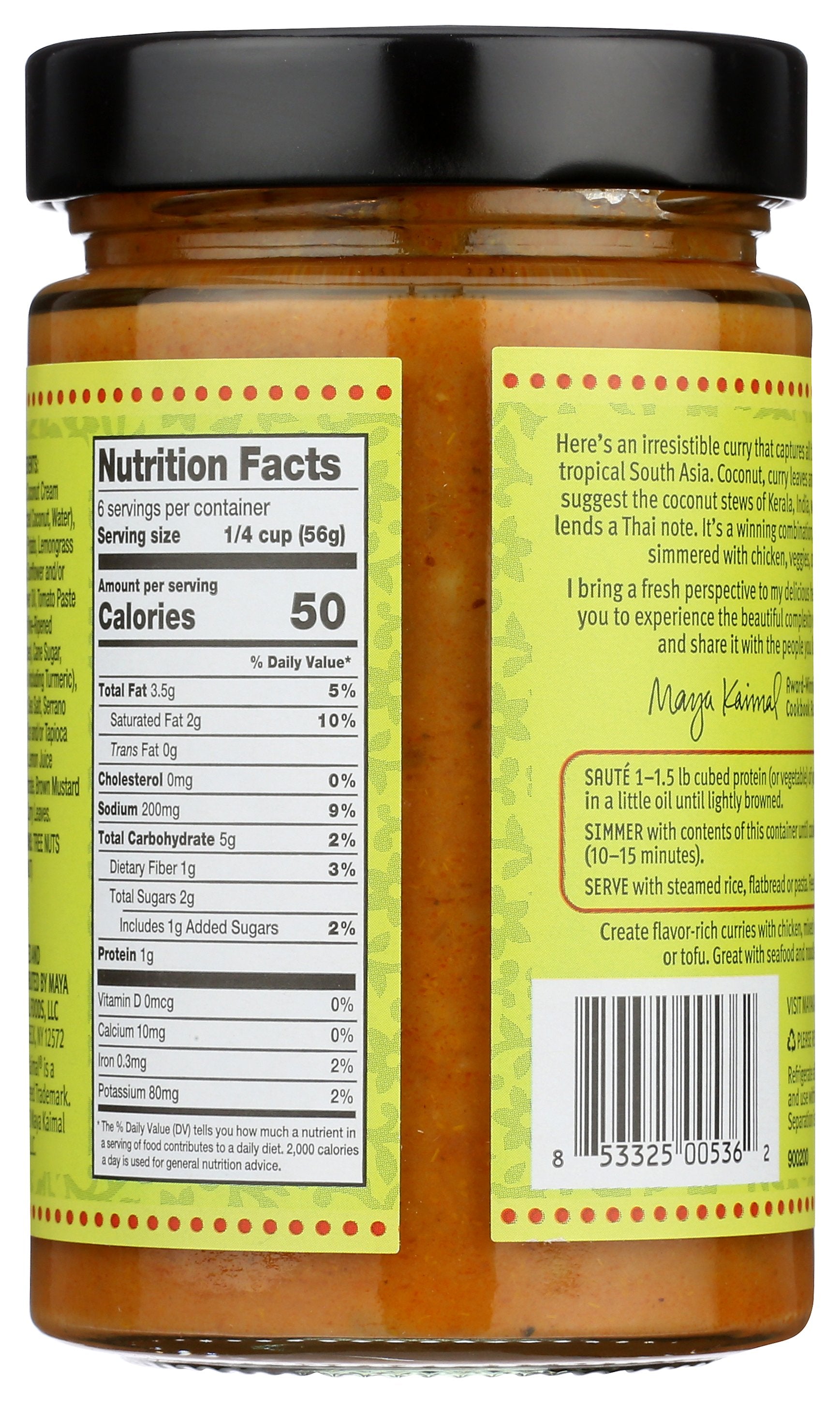 MAYA KAIMAL SAUCE SIMMER CCNUT CURRY - Case of 6