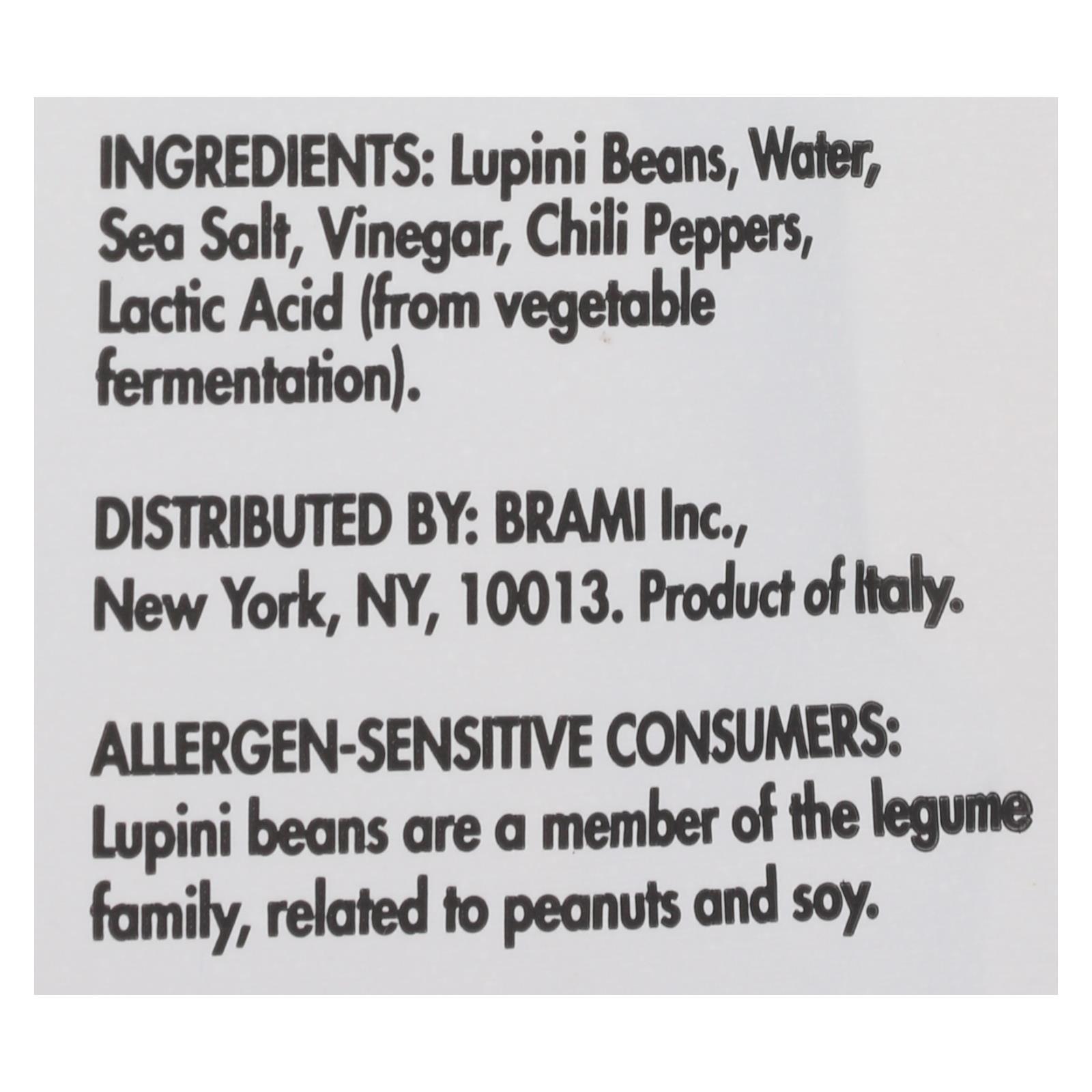 Brami Lupini Snack - Hot Pepper - Case Of 8 - 5.3 Oz.