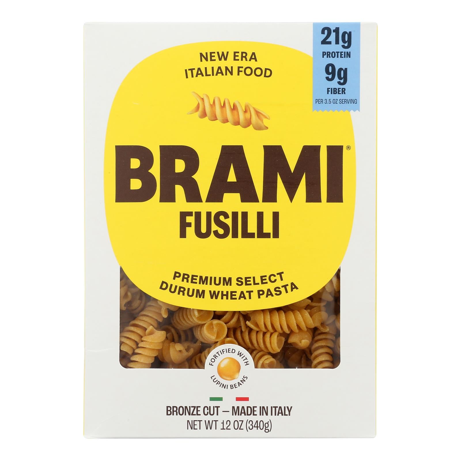 Brami - Pasta Semo Lupini Fusilli - Case of 8-12 ounces