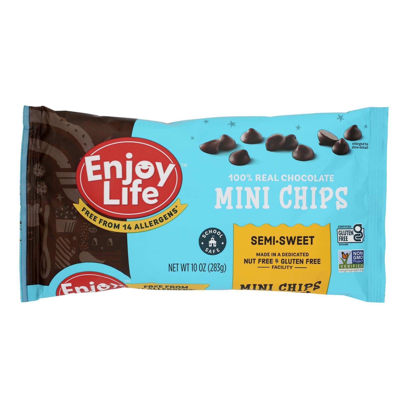Enjoy Life - Baking Chocolate - Mini Chips - Semi-sweet - Gluten Free - 10 Oz - Case Of 12