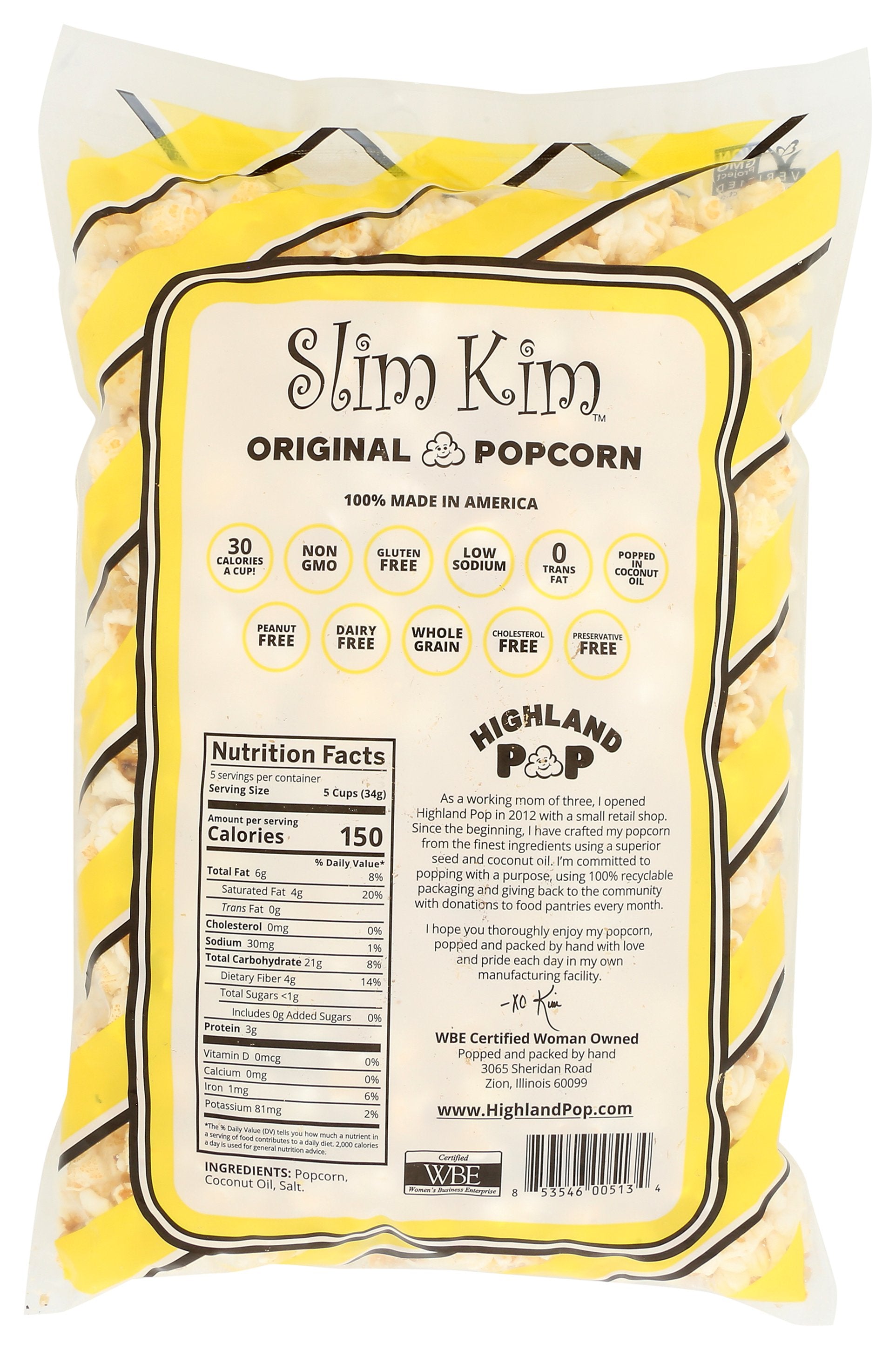 SLIM KIM POPCORN PLAIN - Case of 8