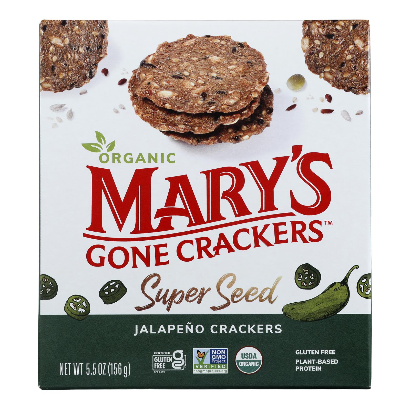 Mary's Gone Crackers - Cracker Ss Jalapno - Case of 6-5.5 OZ