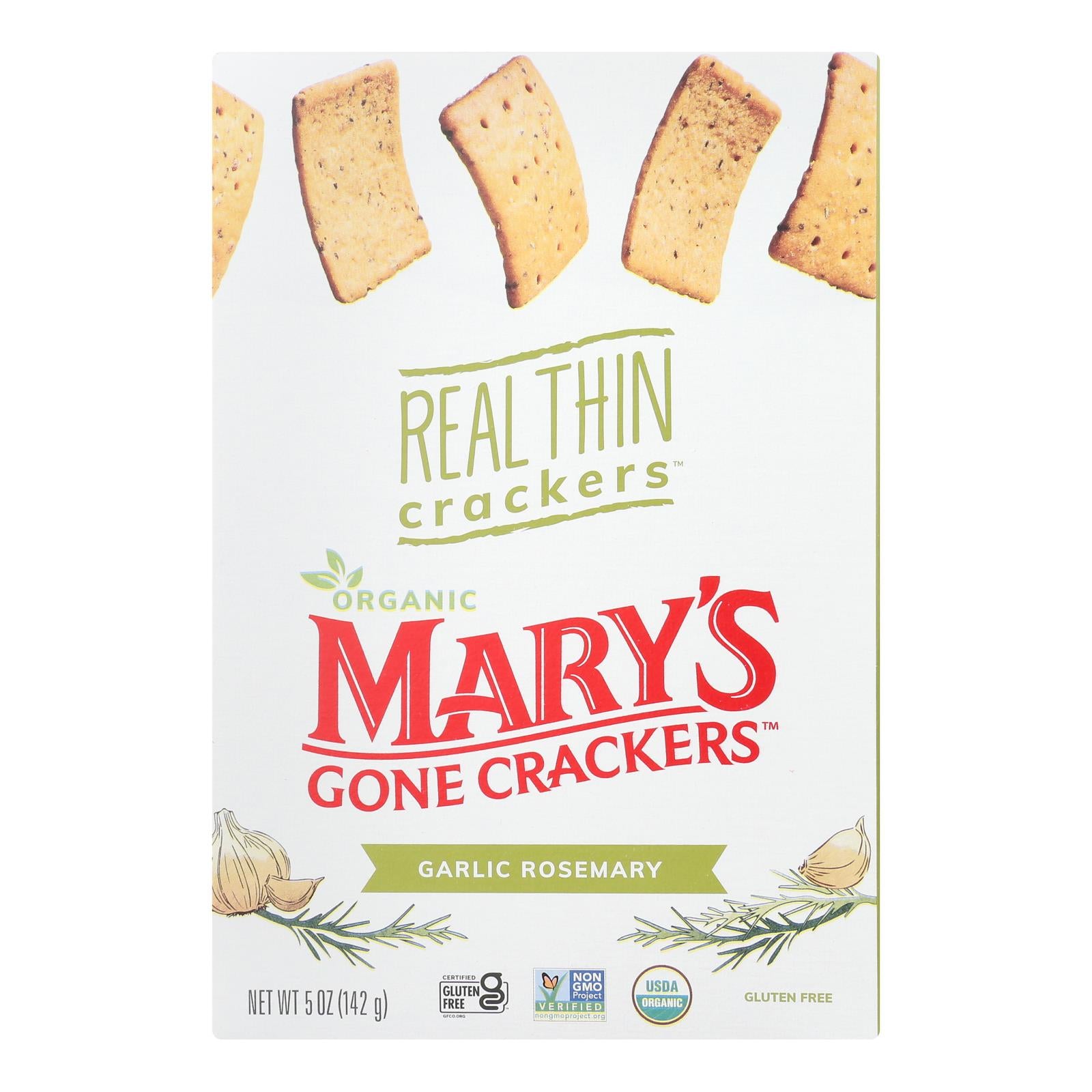 Mary's Gone Crackers Organic & Gluten Free Real Thin Crackers - Case Of 6 - 5 Oz