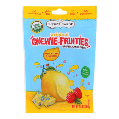 Torie And Howard Chewie Fruities - Lemon And Raspberry - Case Of 6 - 4 Oz.