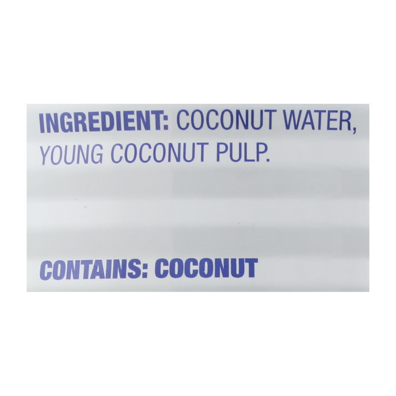 C2o - Pure Coconut Water Pure Pulp Coconut Water - Case Of 12 - 17.5 Fl Oz