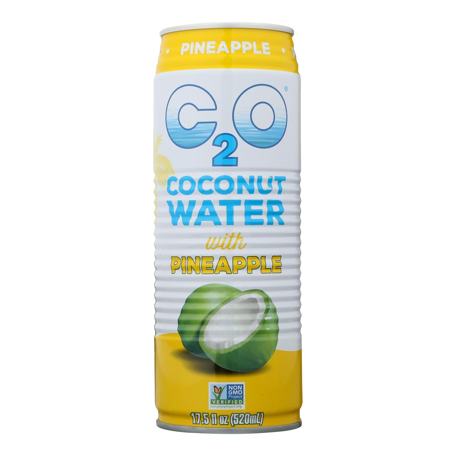C2o Coconut Water With Pineapple Juice And Coconut Pulp  - Case Of 12 - 17.5 Fz