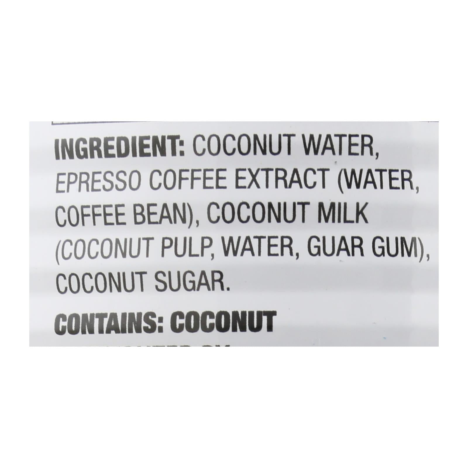 C2o - Pure Coconut Water - Espresso - Case Of 12 - 17.5 Fl Oz.