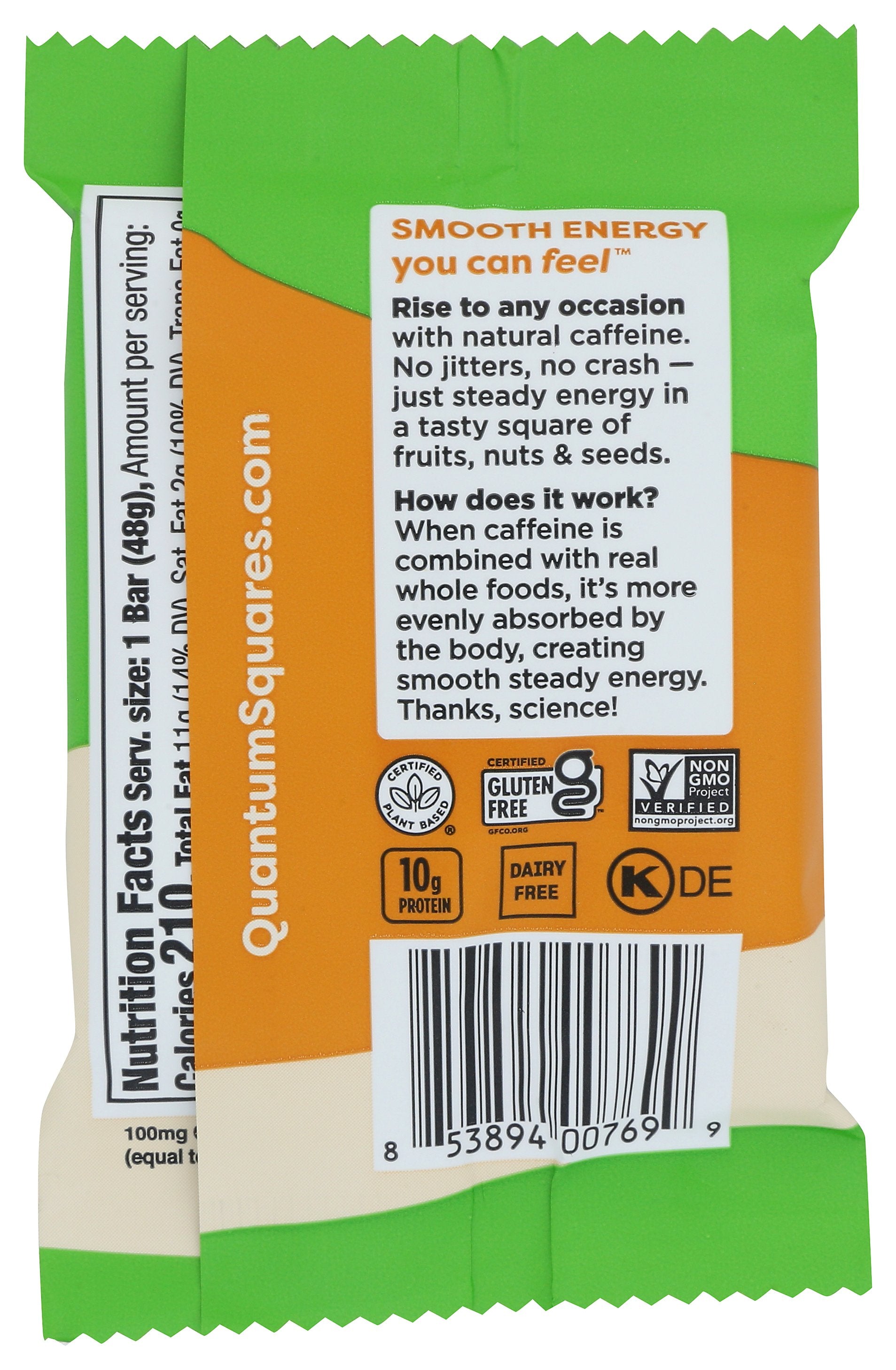 QUANTUM ENERGY SQUARES BAR SALTED PB CRUNCH - Case of 8