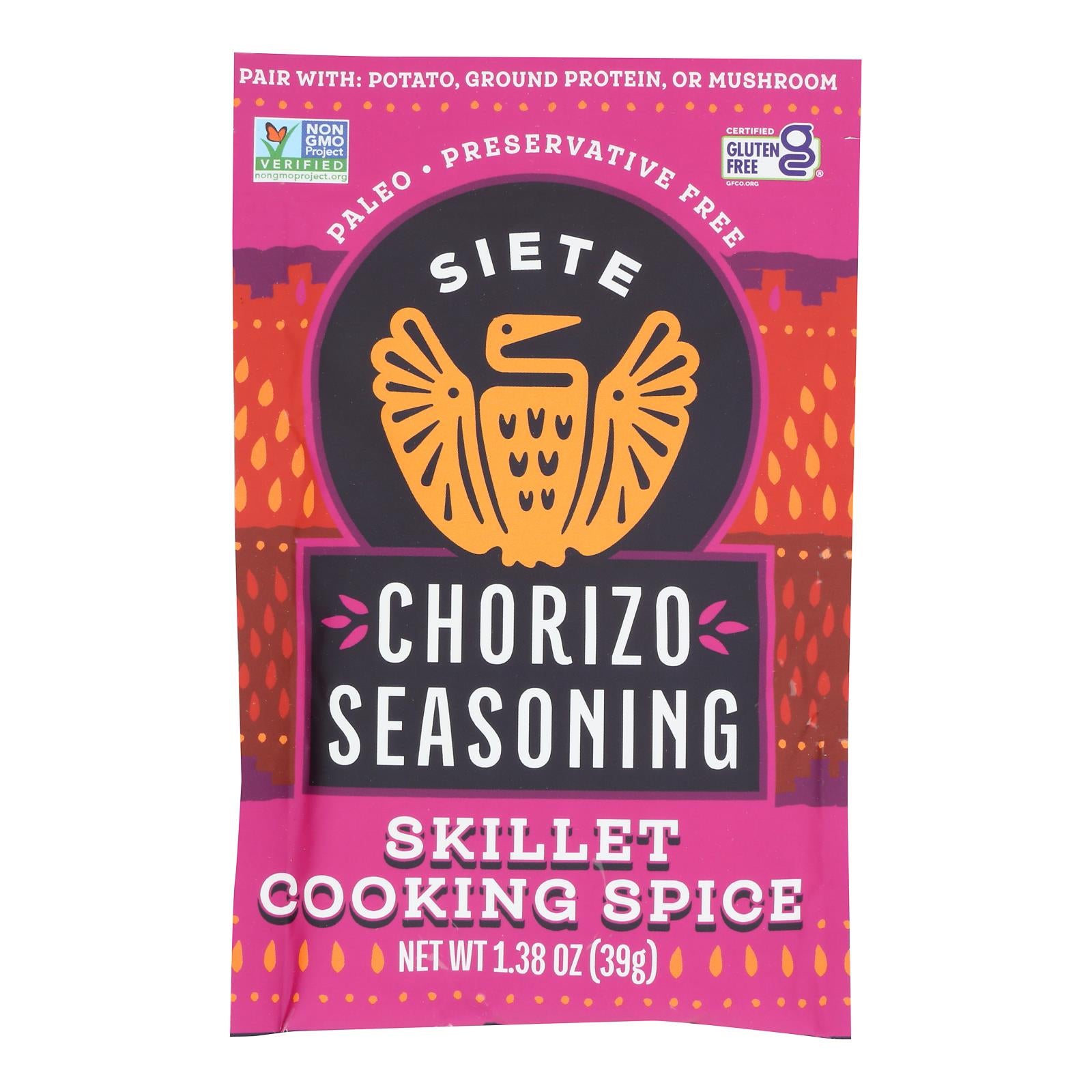 Siete - Seasoning Chorizo - Case of 12-1.38 OZ