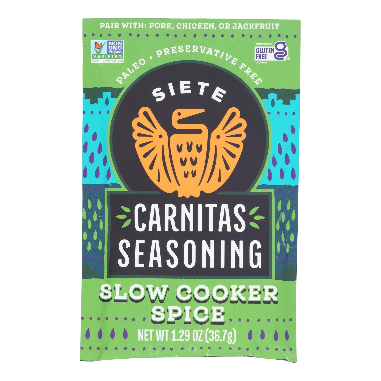 Siete - Seasoning Carnitas - Case Of 12-1.29 Oz