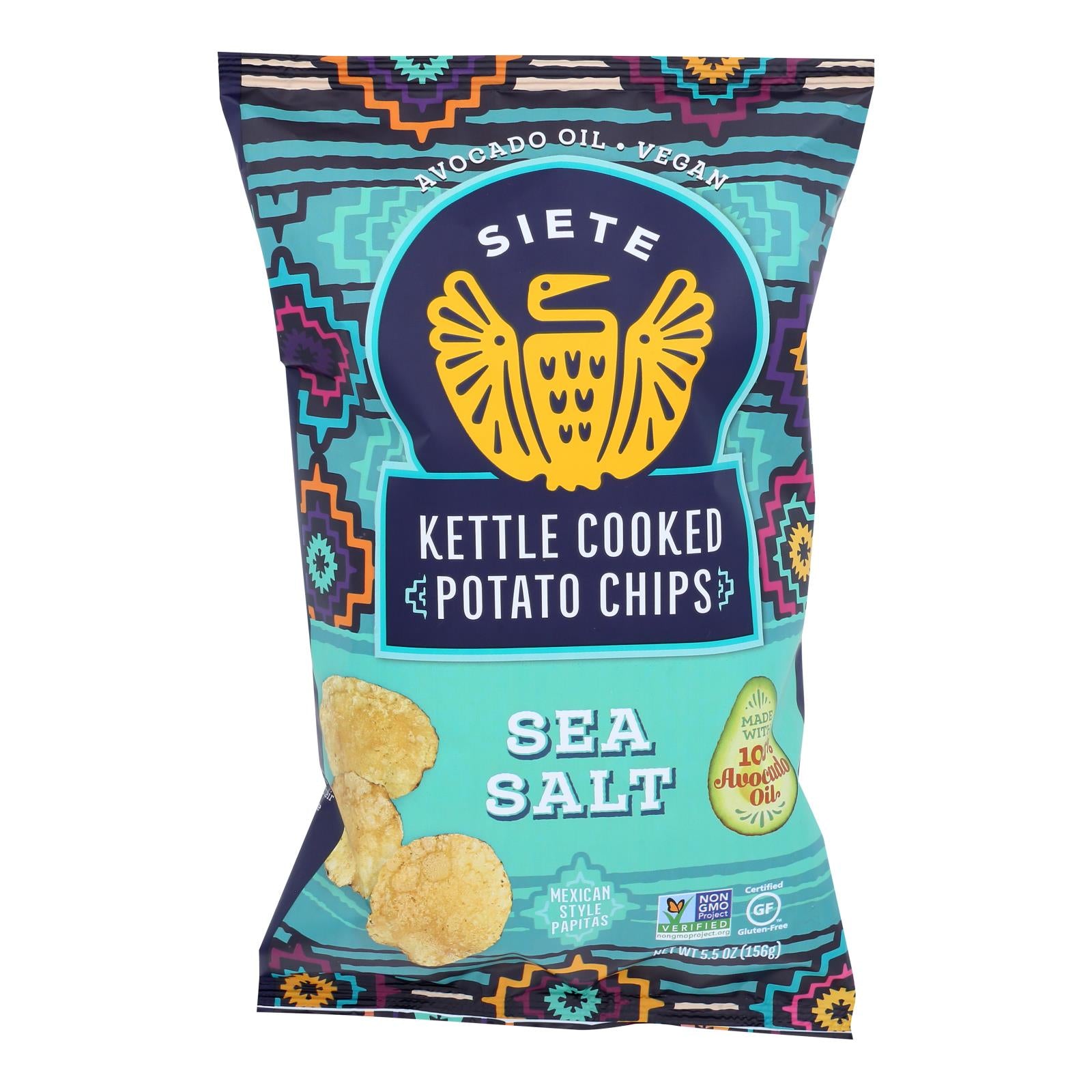Siete - Kettle Chip Sea Salt - Case Of 6-5.5 Oz