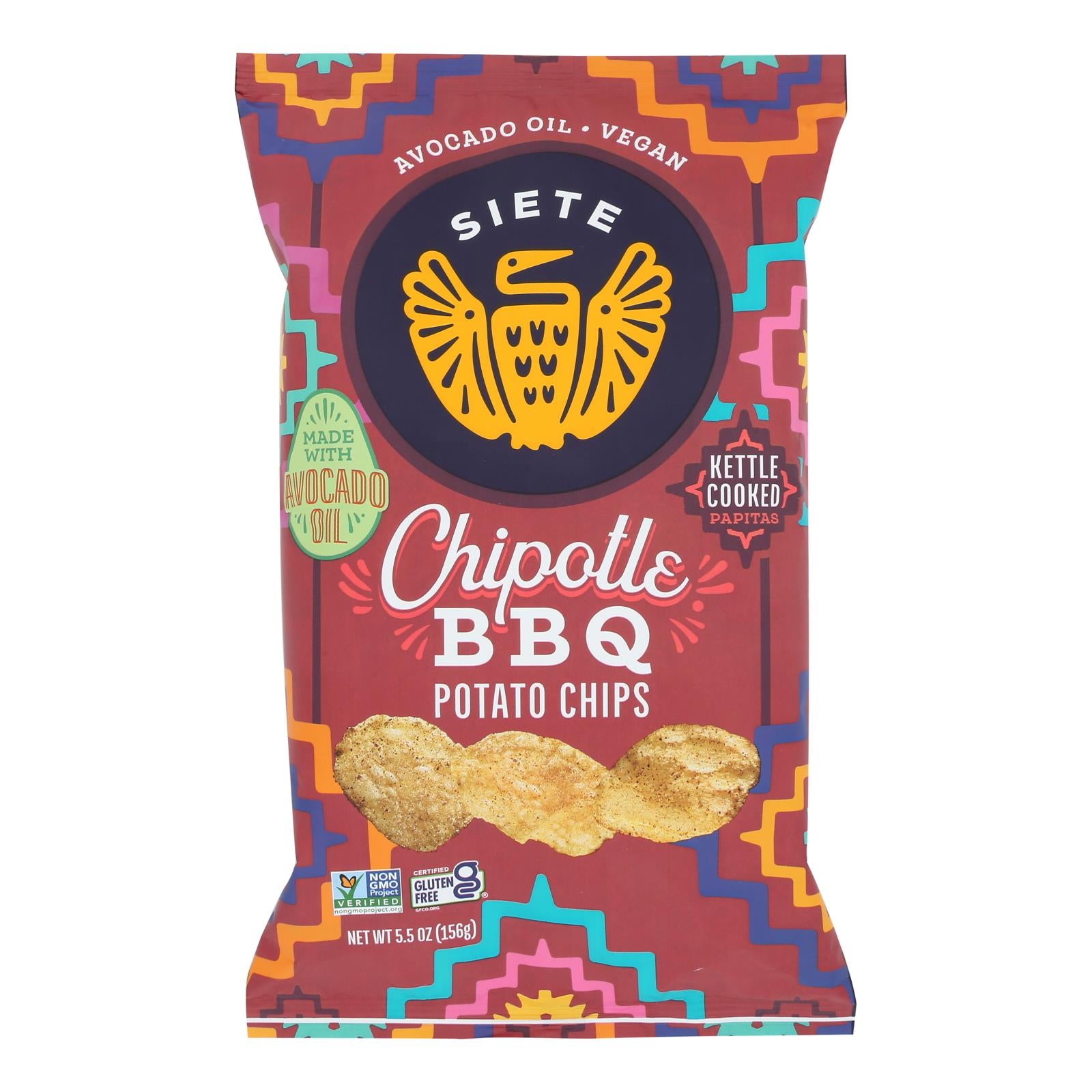 Siete - Kettle Chip Chipotle Bbq - Case Of 6-5.5 Oz