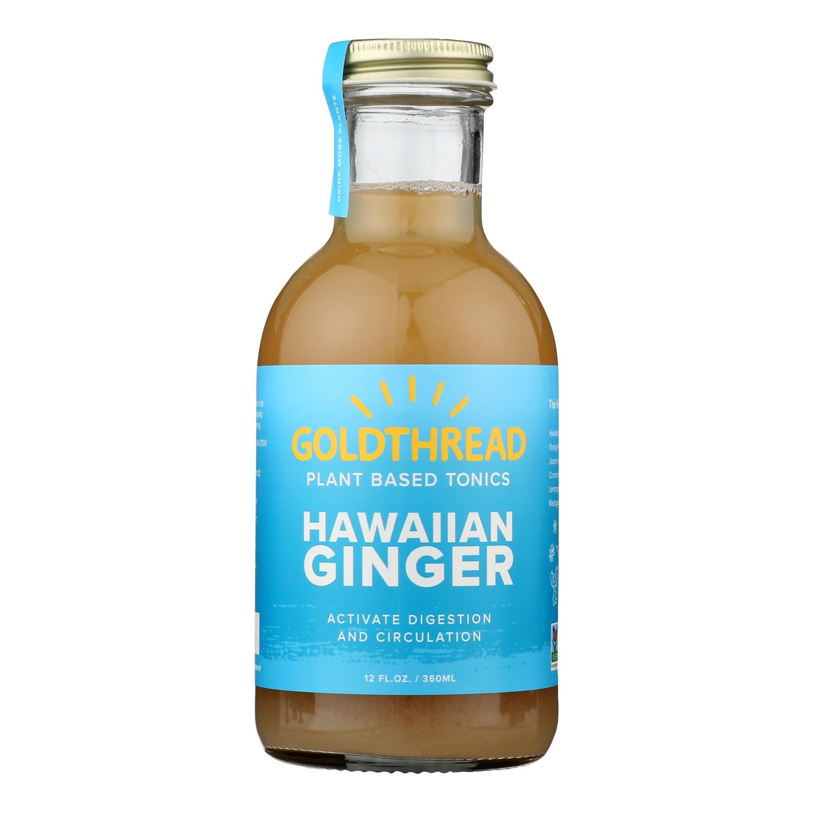 Goldthread Hawaiian Ginger Herbal Tonic  - Case Of 6 - 12 Fz