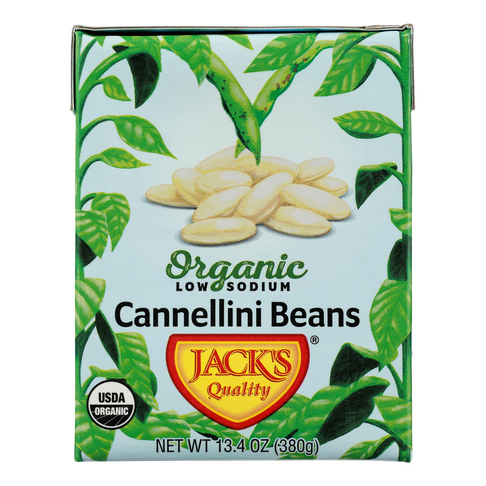 Jack's Quality Organic Cannellini Beans - Low Sodium - Case Of 8 - 13.4 Oz