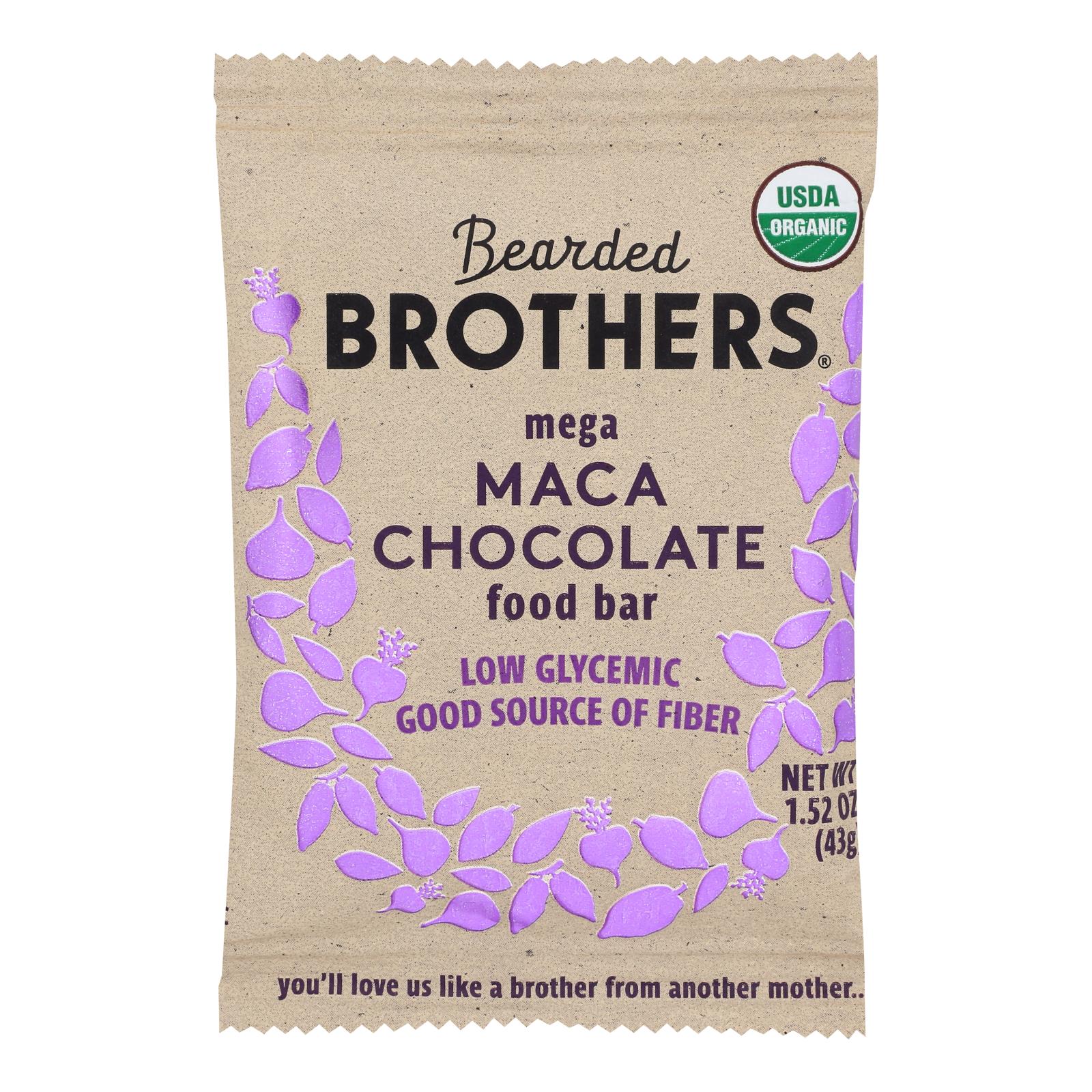 Bearded Brothers - Energy Bar - Mega Maca Chocolate - Case of 12 - 1.52 oz.