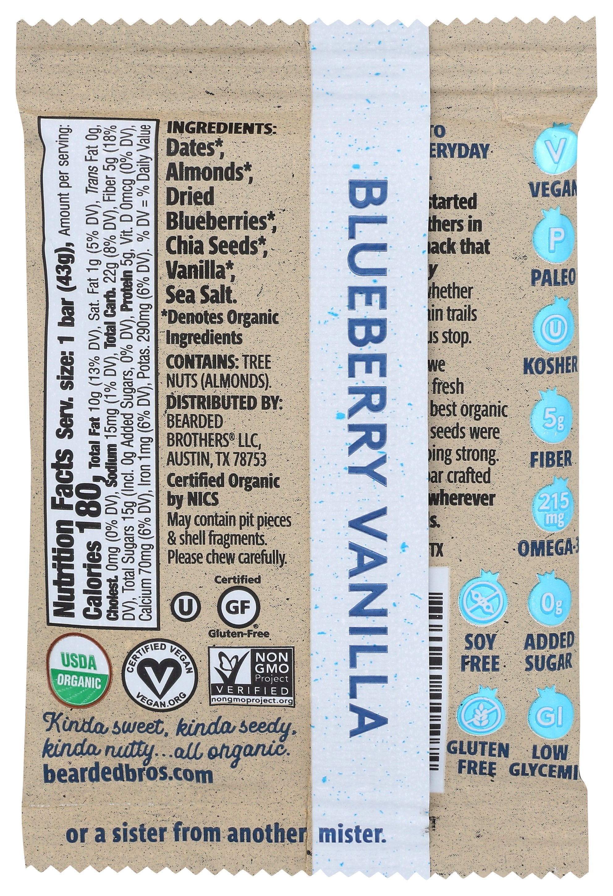 BEARDED BROTHERS BAR BODACS BLBRY VNL ORG - Case of 12