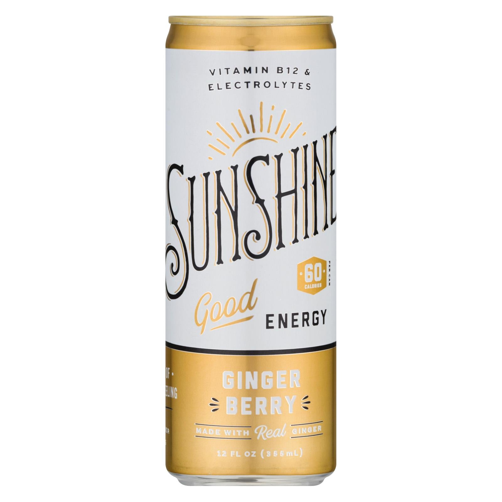 Sunshine Beverages - Soda Ginger Berry - Case of 12-12 FZ