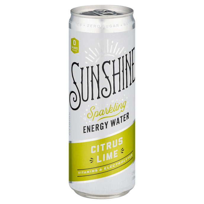 Sunshine Beverages - Sparkling Enrg Water Citrs Lime - Case Of 12-12 Fz