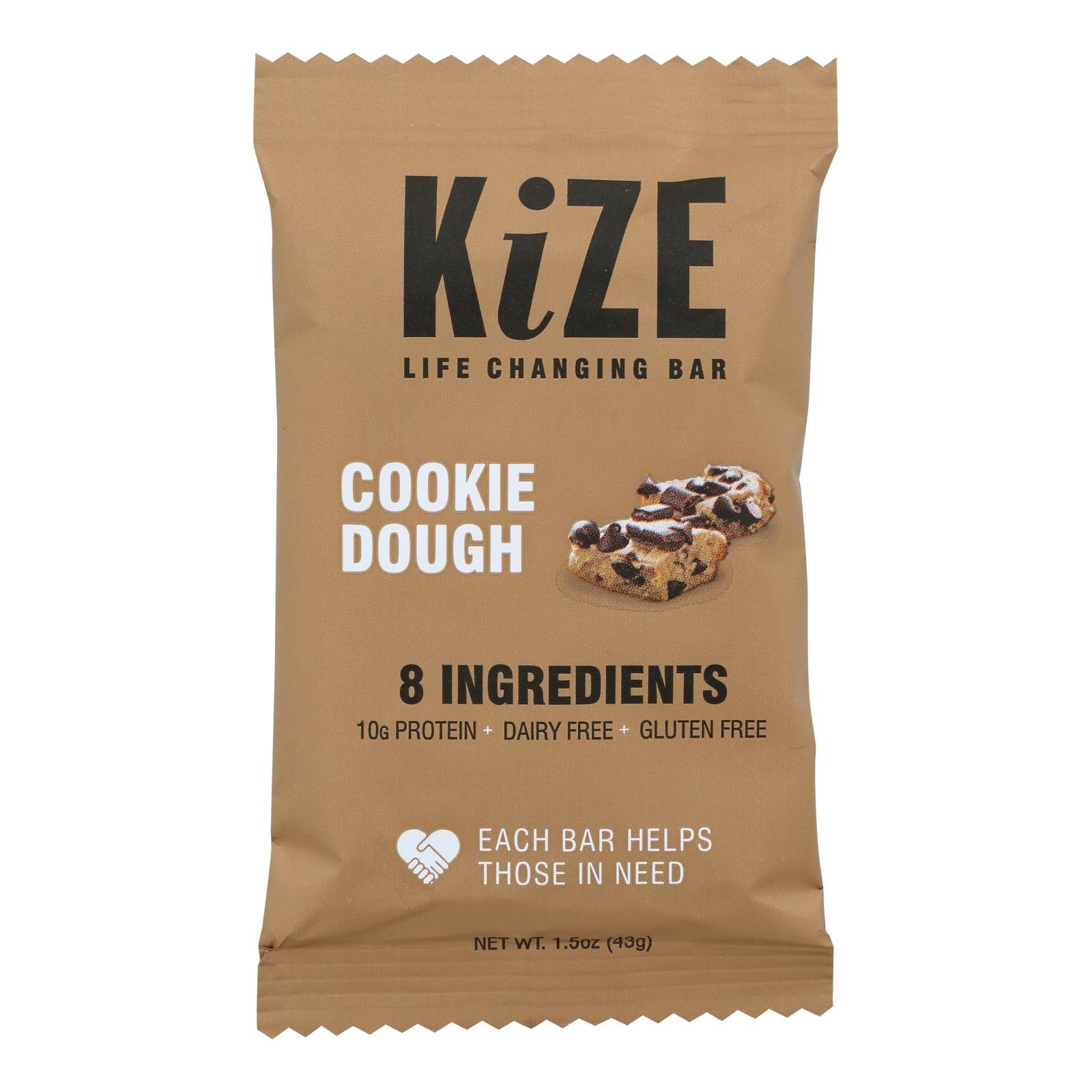 Kize Concepts - Energy Bar Raw Cookie Dough - Case Of 10-1.5oz