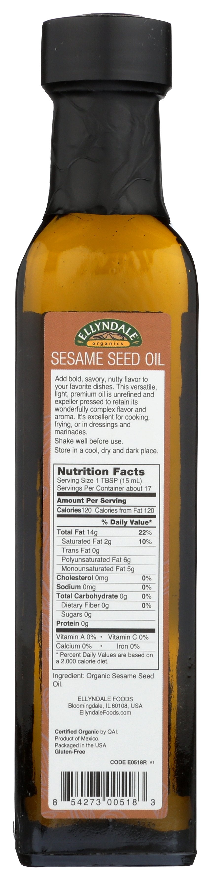 ELLYNDALE OIL SESAME XVRGN ORG - Case of 6