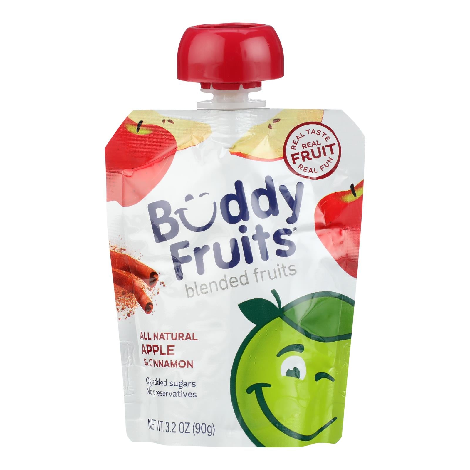 Buddy Fruits - Originals Apple Cinnamon - Case of 18 - 3.2 ounces