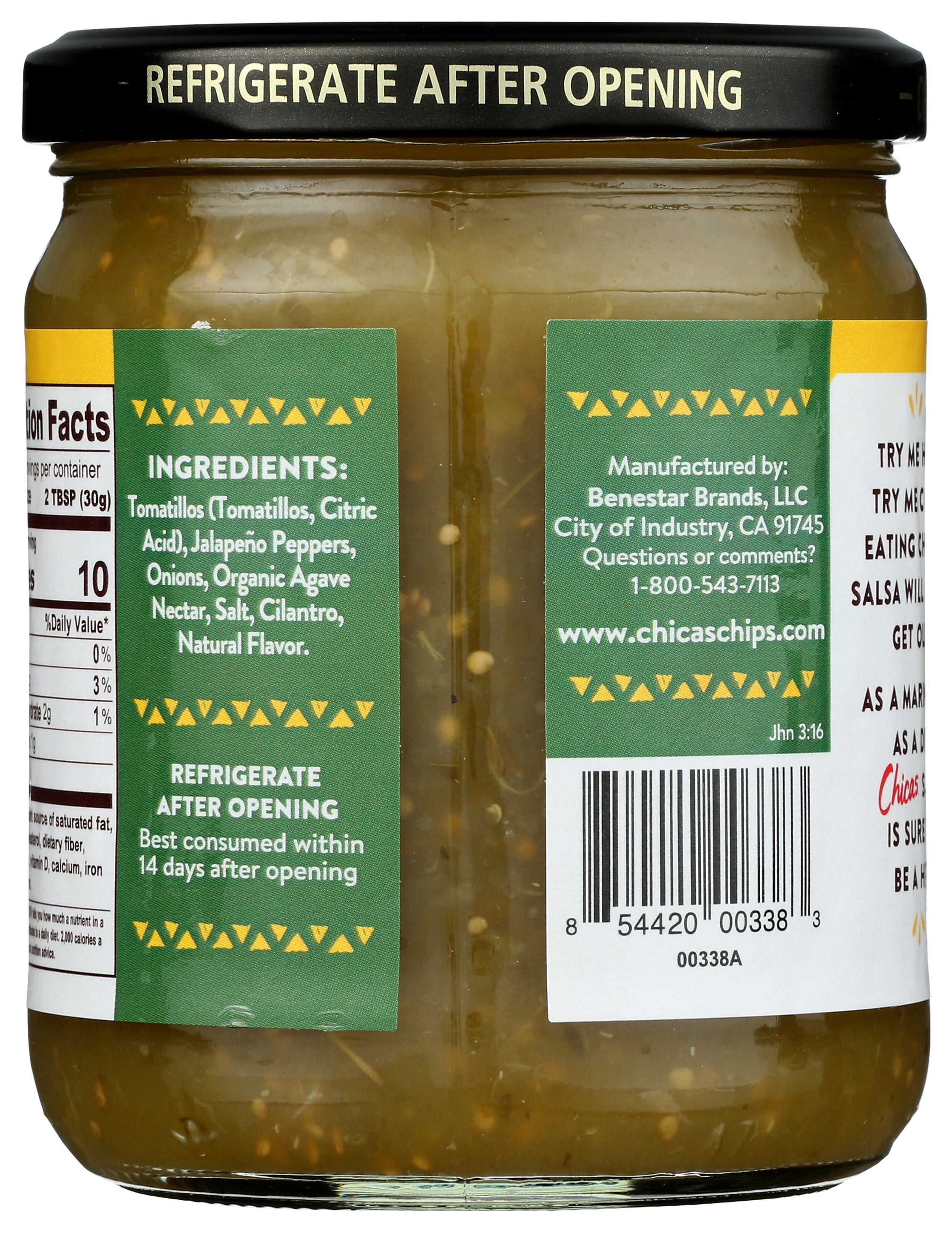 CHICAS SALSA GREEN TOMATILLO - Case of 8