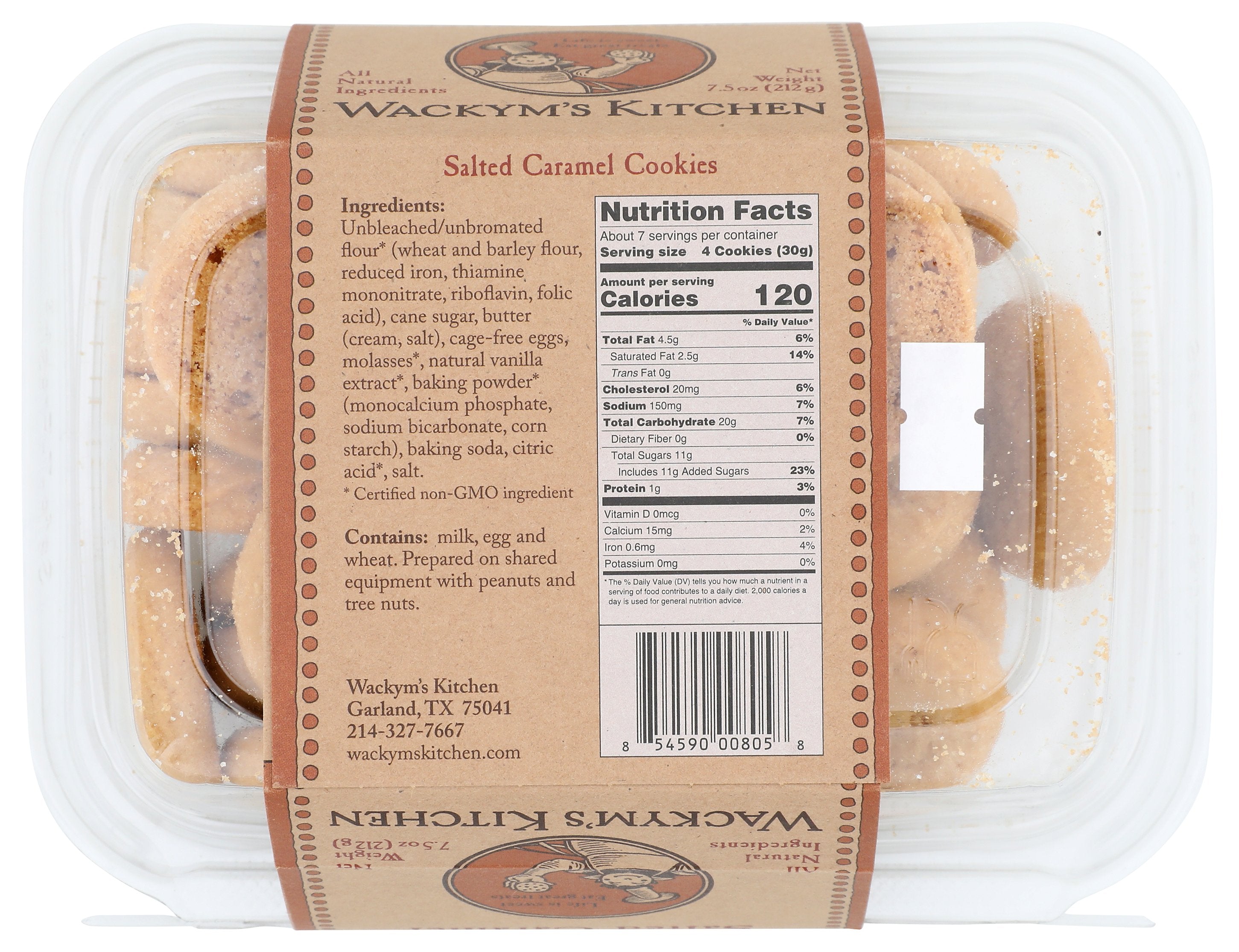 WACKYMS KITCHEN COOKIES SALTED CARAMEL - Case of 12