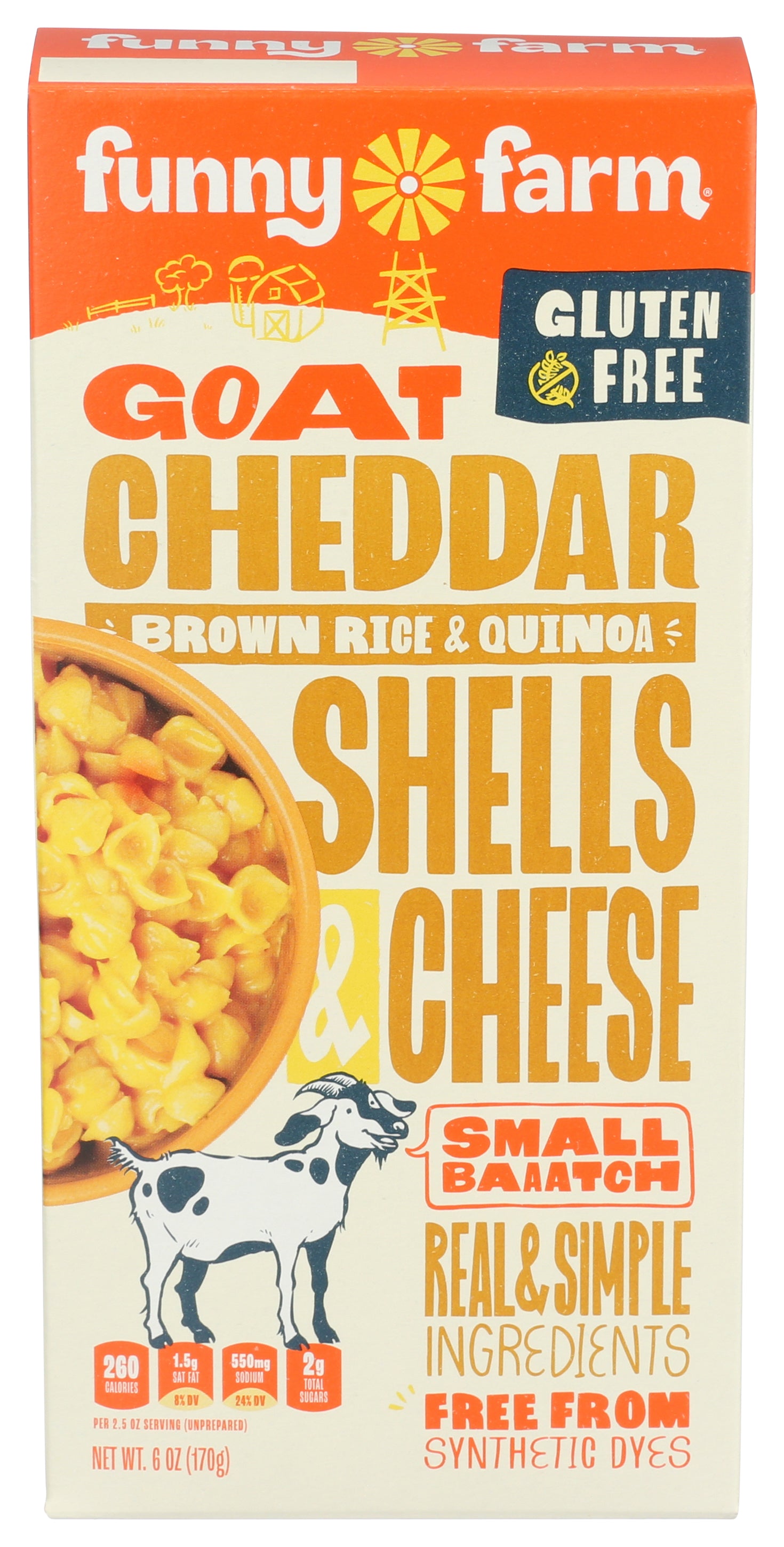 Funny Farm Mac N Cheese Goat Shells - Pack of 8 - 6 oz