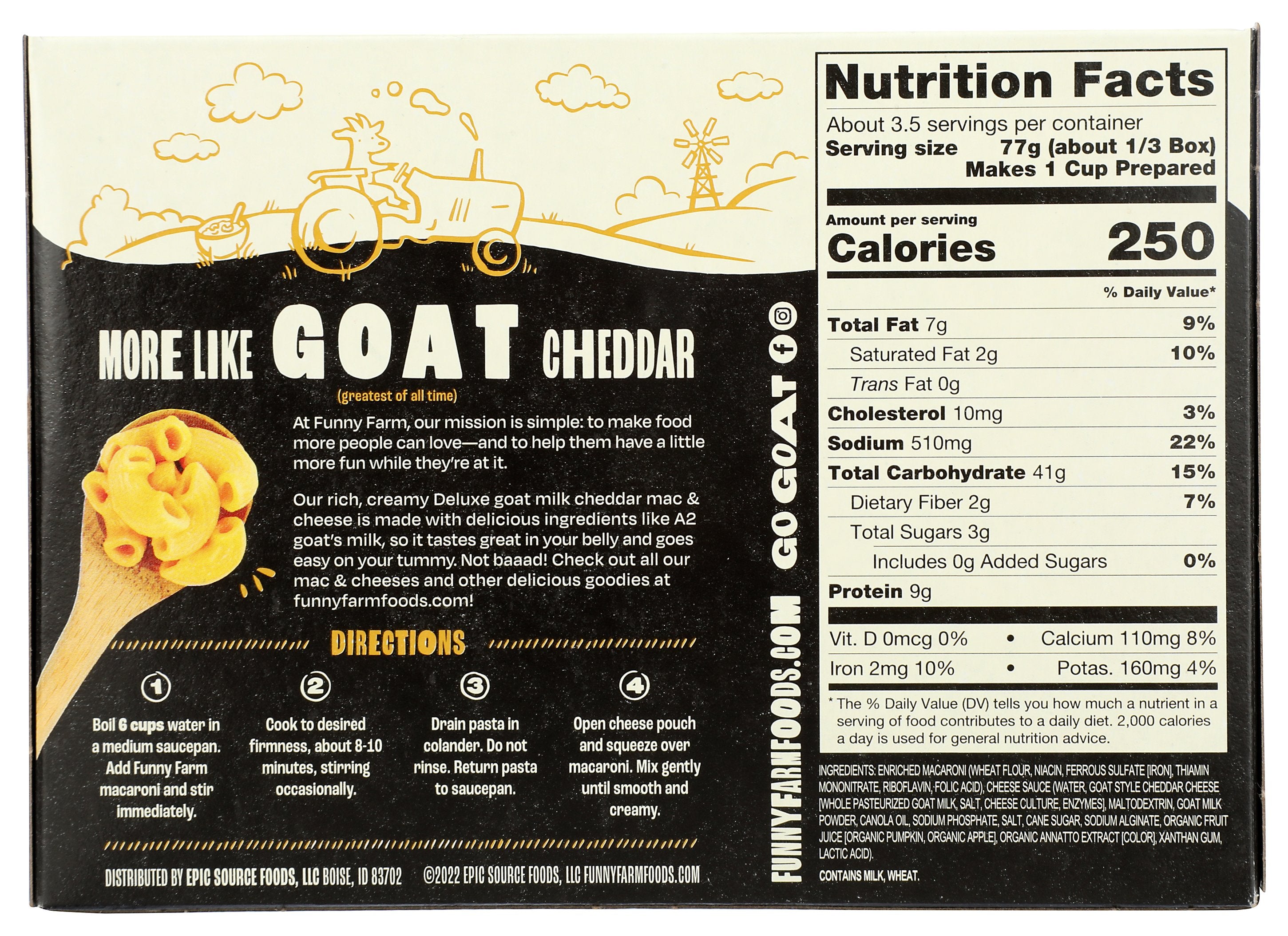 FUNNY FARM ENTREE GOAT CHS YLLW CHDR - Case of 8