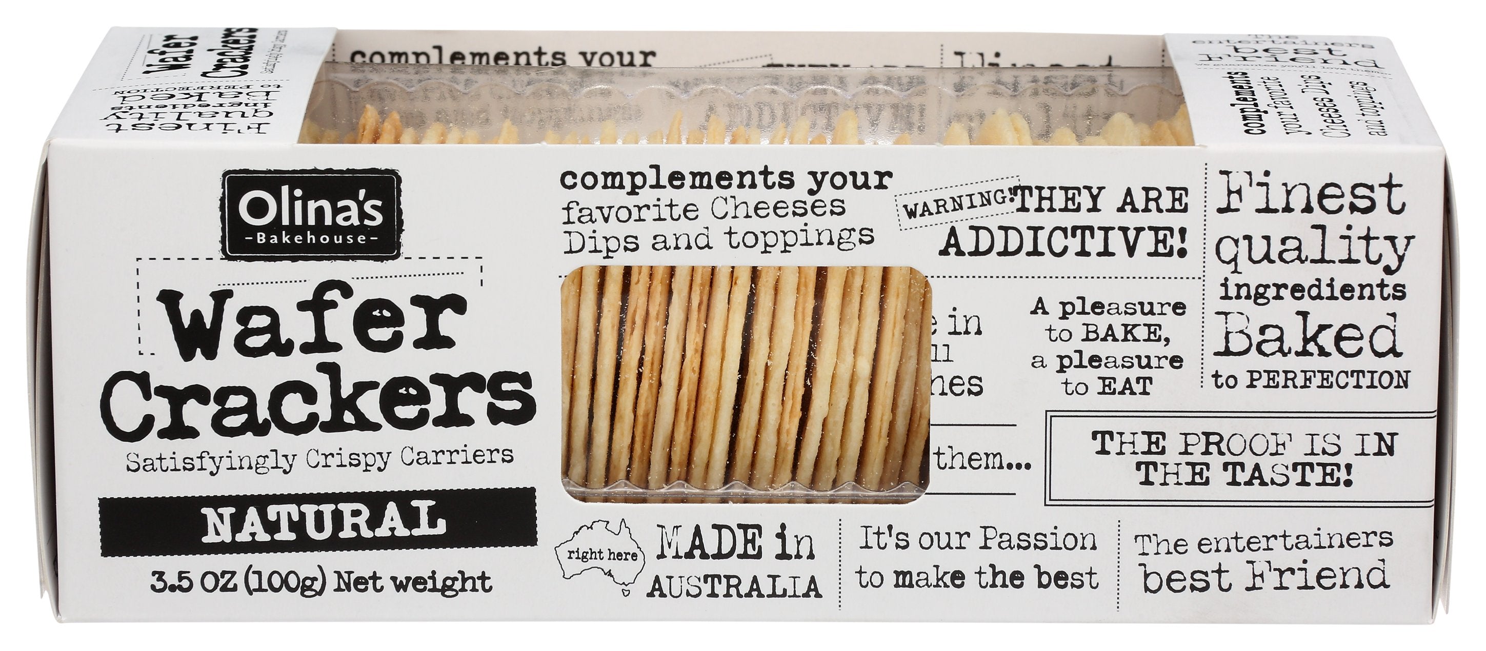 OLINAS BAKEHOUSE CRACKER WAFER NATURAL - Case of 12