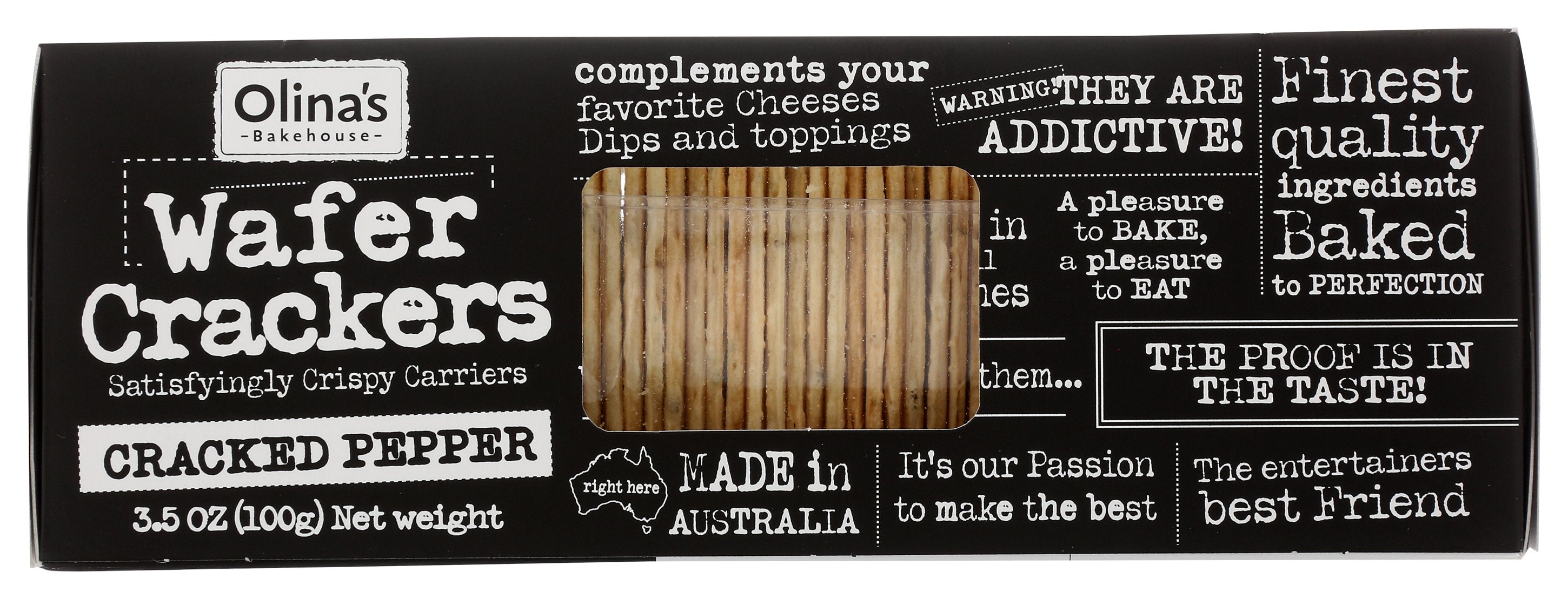 OLINAS BAKEHOUSE CRACKER WAFER CRCKD PEPPR - Case of 12