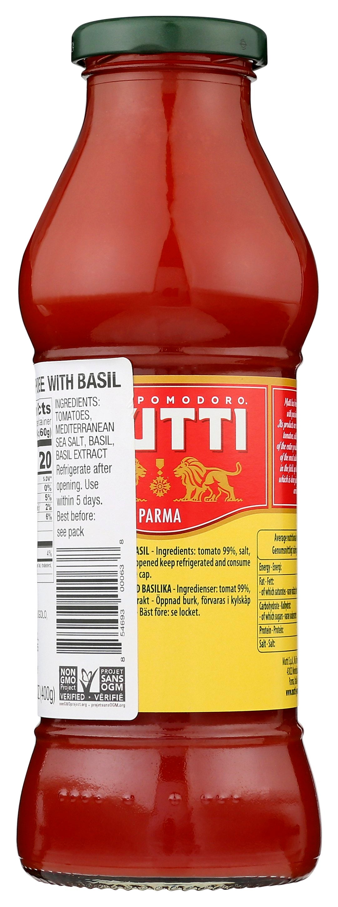 MUTTI SAUCE PASTA PUREE W BASIL - Case of 12