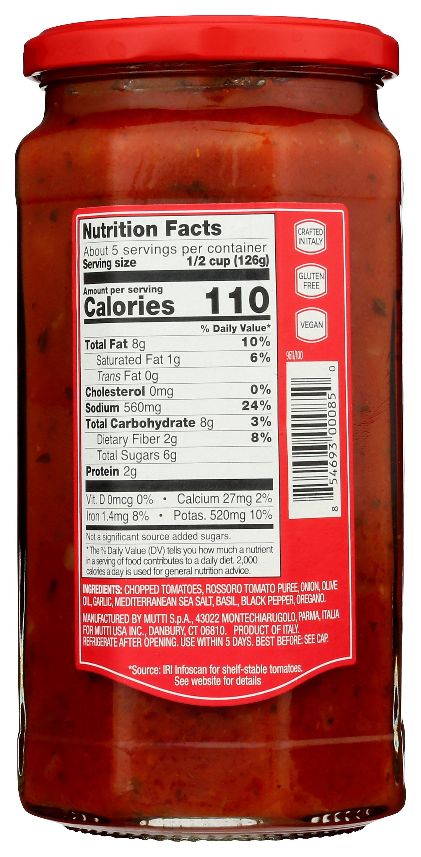 MUTTI SAUCE MARINARA - Case of 6